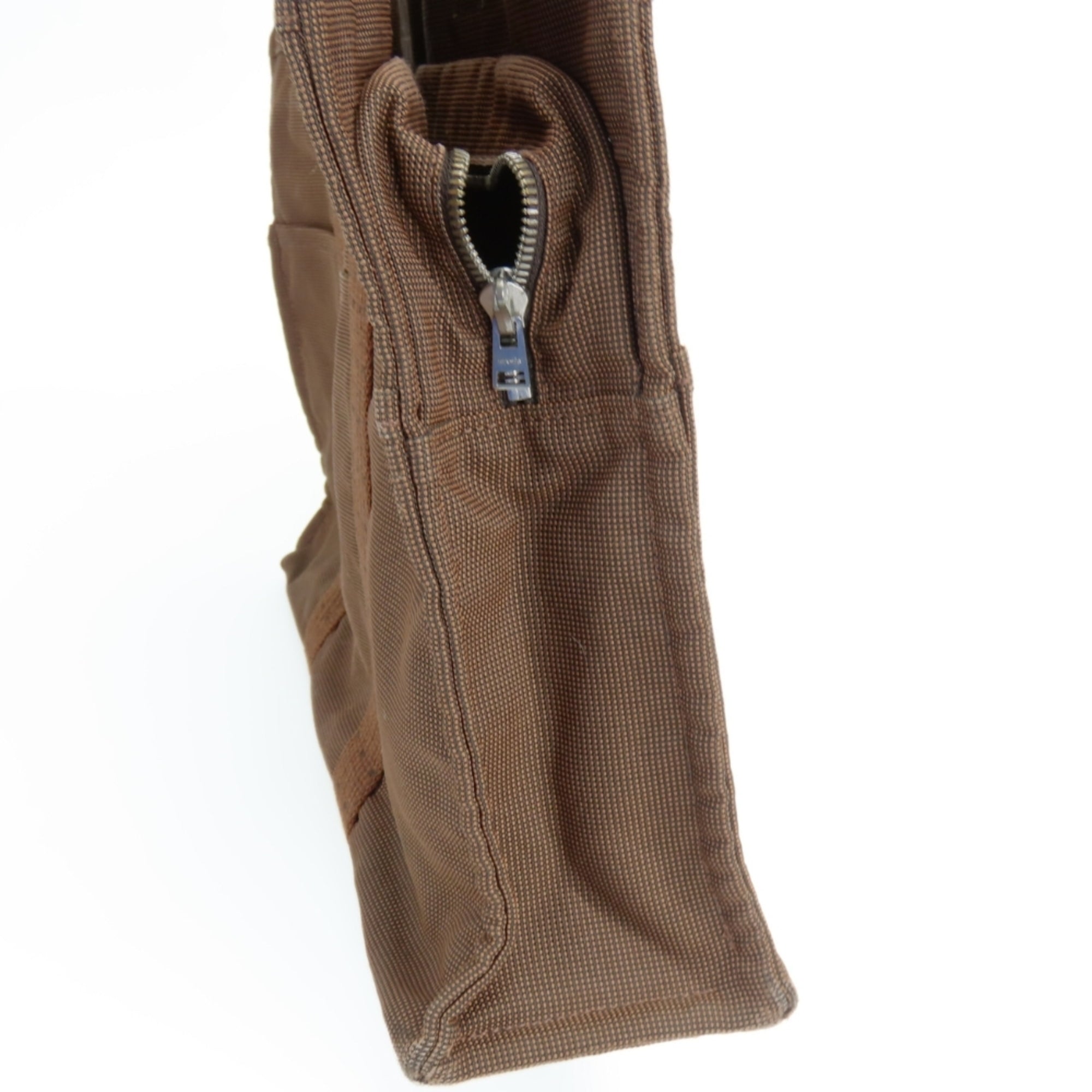 Hermes Her Line Brown Polyester Tote Bag (Pre-Owned)