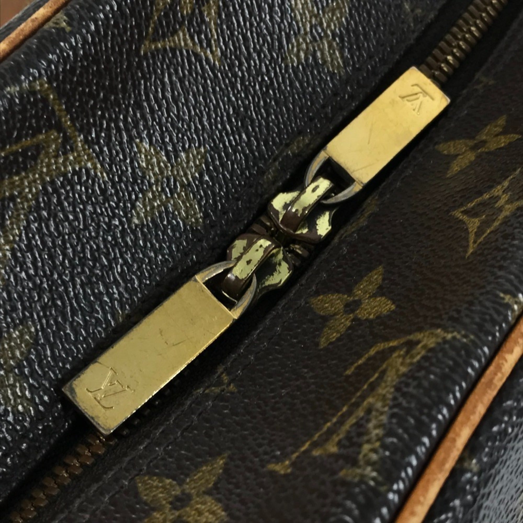 Louis Vuitton Brown Monogram Canvas Shoulder Bag Tote Bag (Pre-Owned)