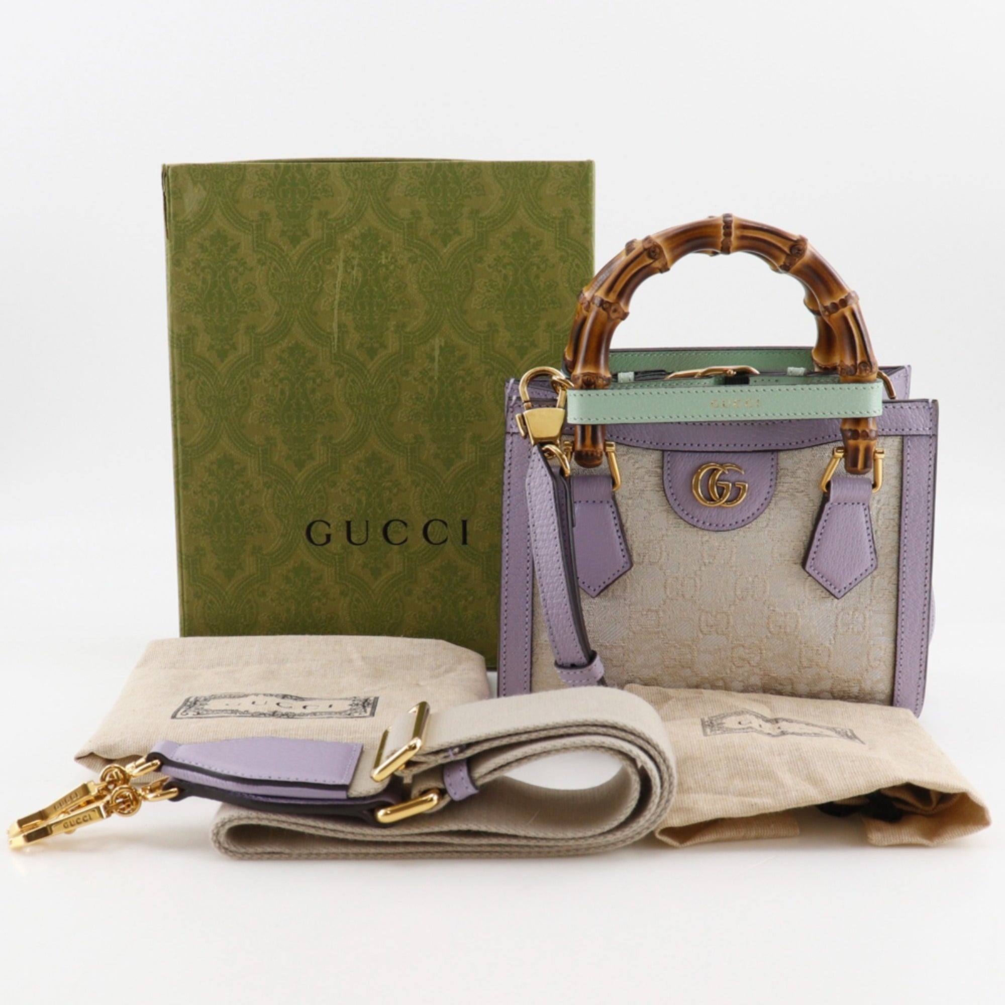 Gucci Purple Leather Handbag (Pre-Owned)