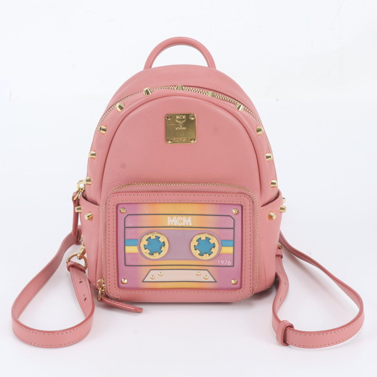Mcm Pink Leather Shoulder Bag (Pre-Owned)