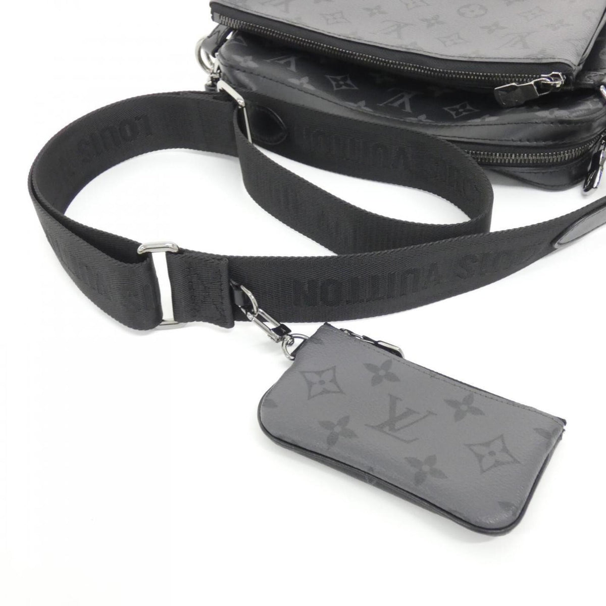 Louis Vuitton Black Coated Canvas Shoulder Bag (Pre-Owned)