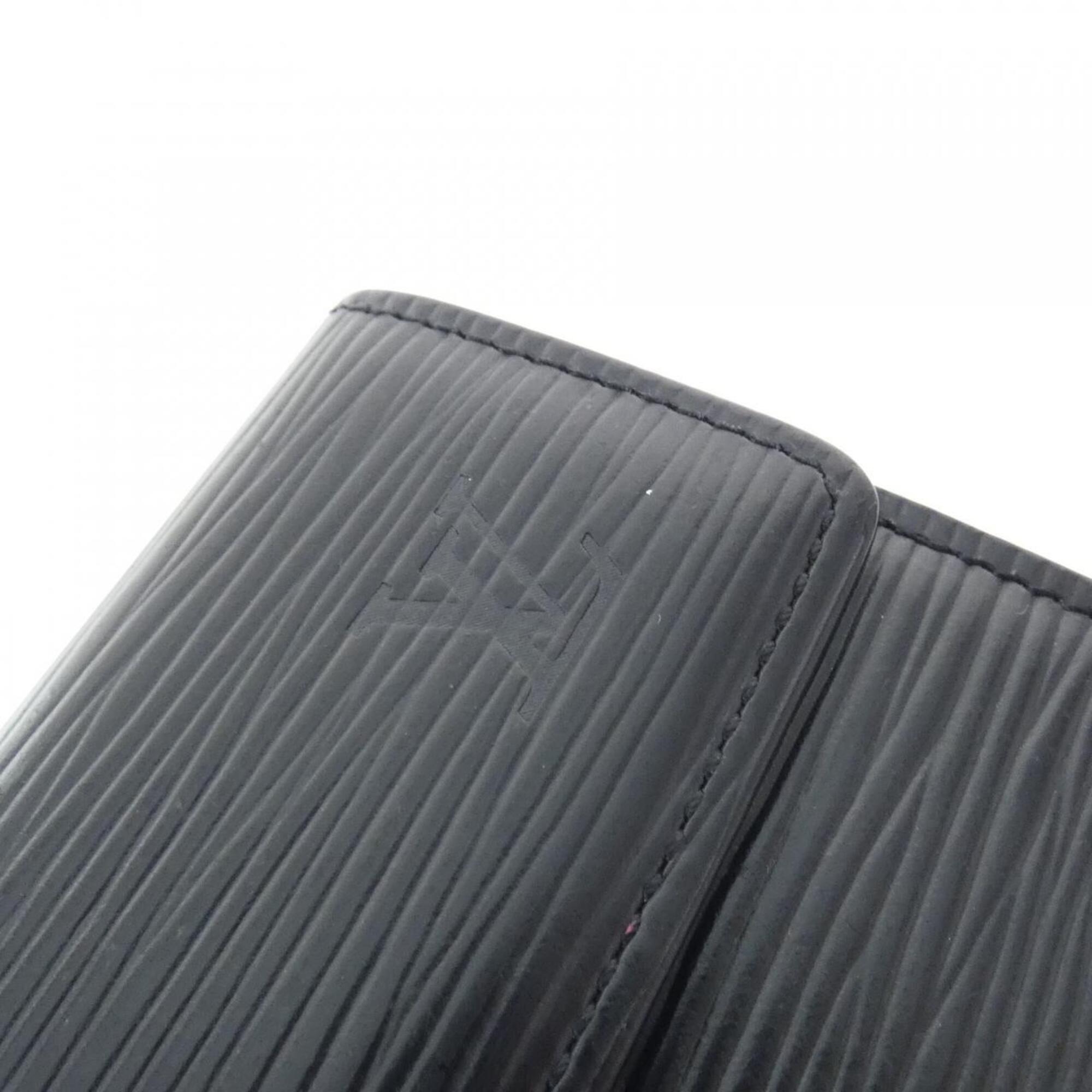 Louis Vuitton Black Leather Coin Purse/Coin Case (Pre-Owned)