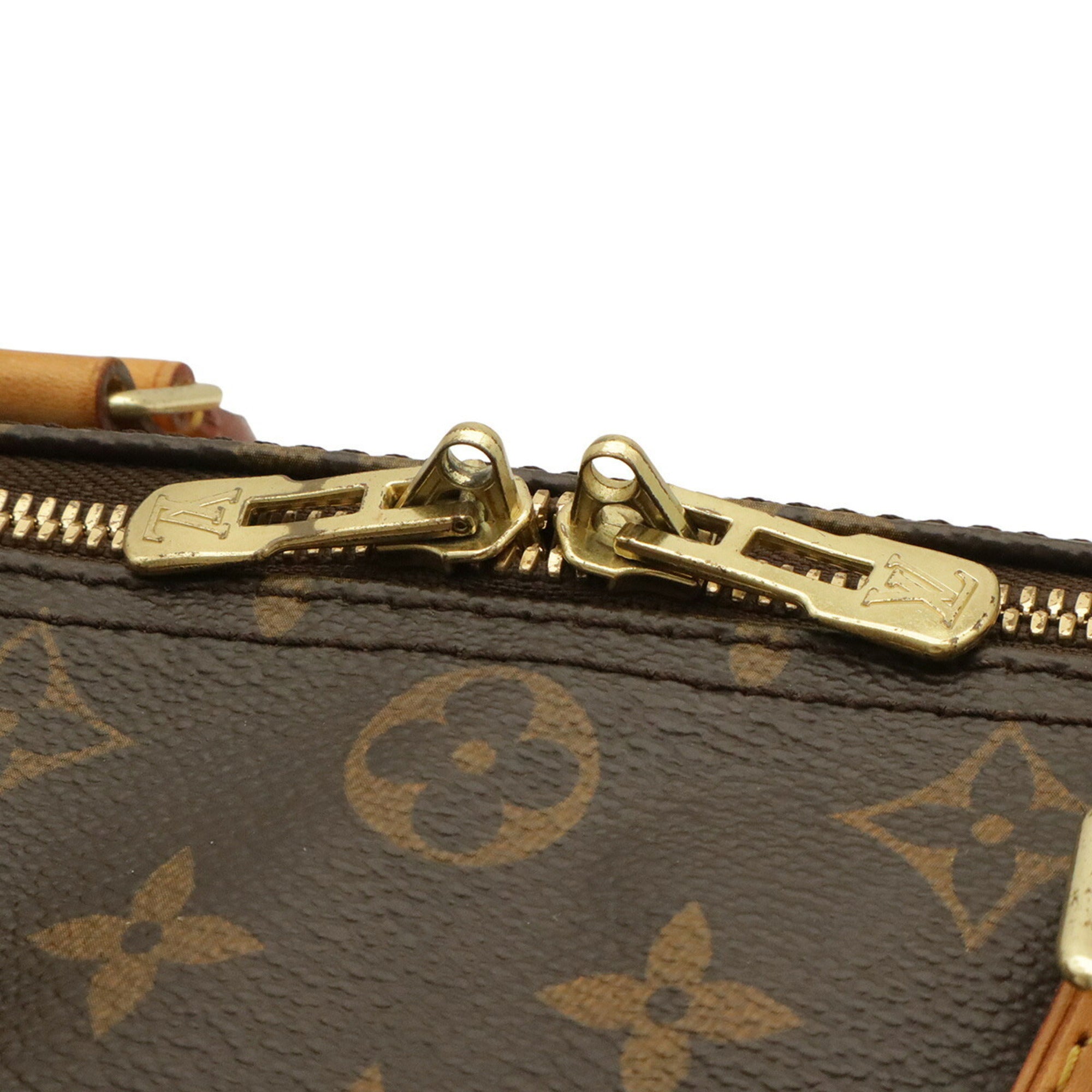 Louis Vuitton Brown Monogram White Monogram Boston Bag Handbag Shoulder Bag (Pre-Owned)