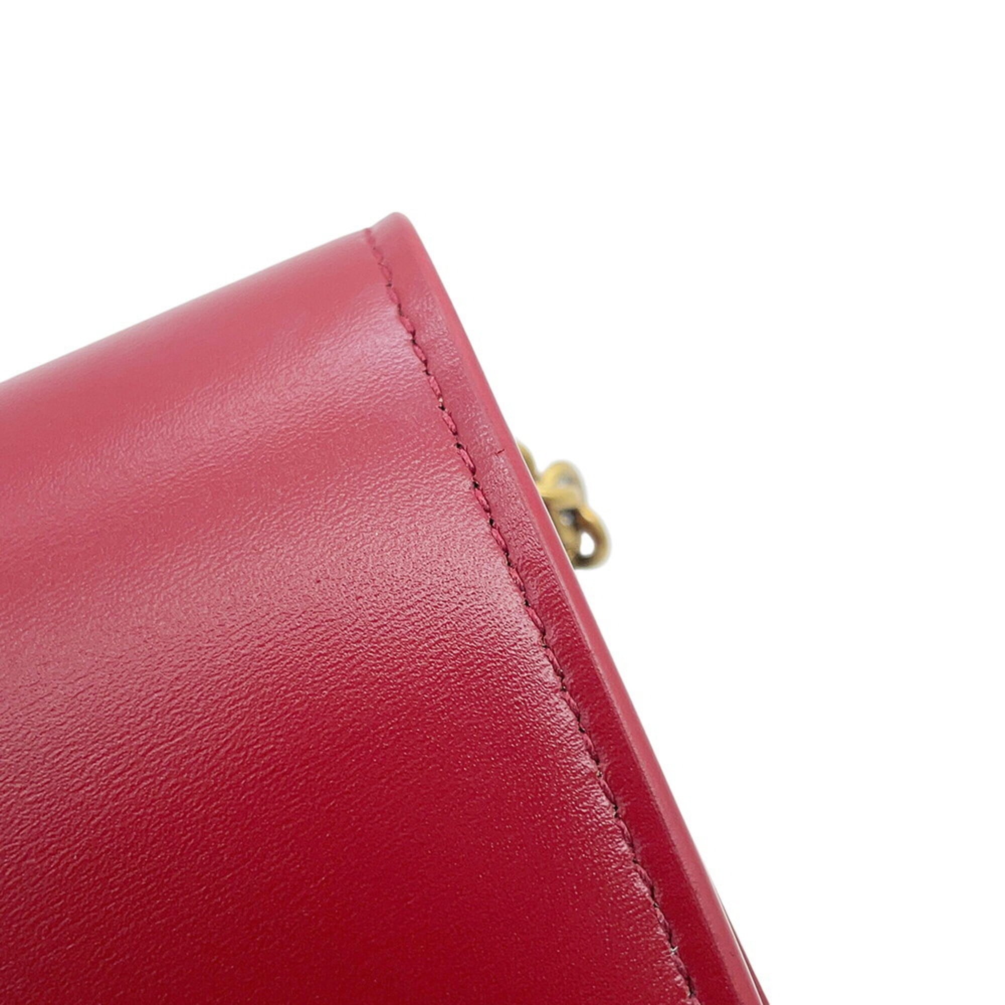 Yves Saint Laurent Leather Chain/Shoulder Wallet (Pre-Owned)
