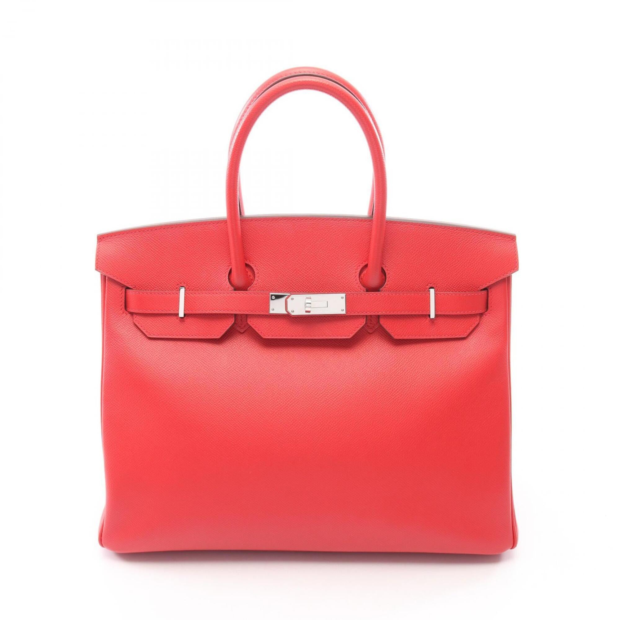 Hermes Bougainvillier Red Color Epsom Leather Handbag (Pre-Owned)