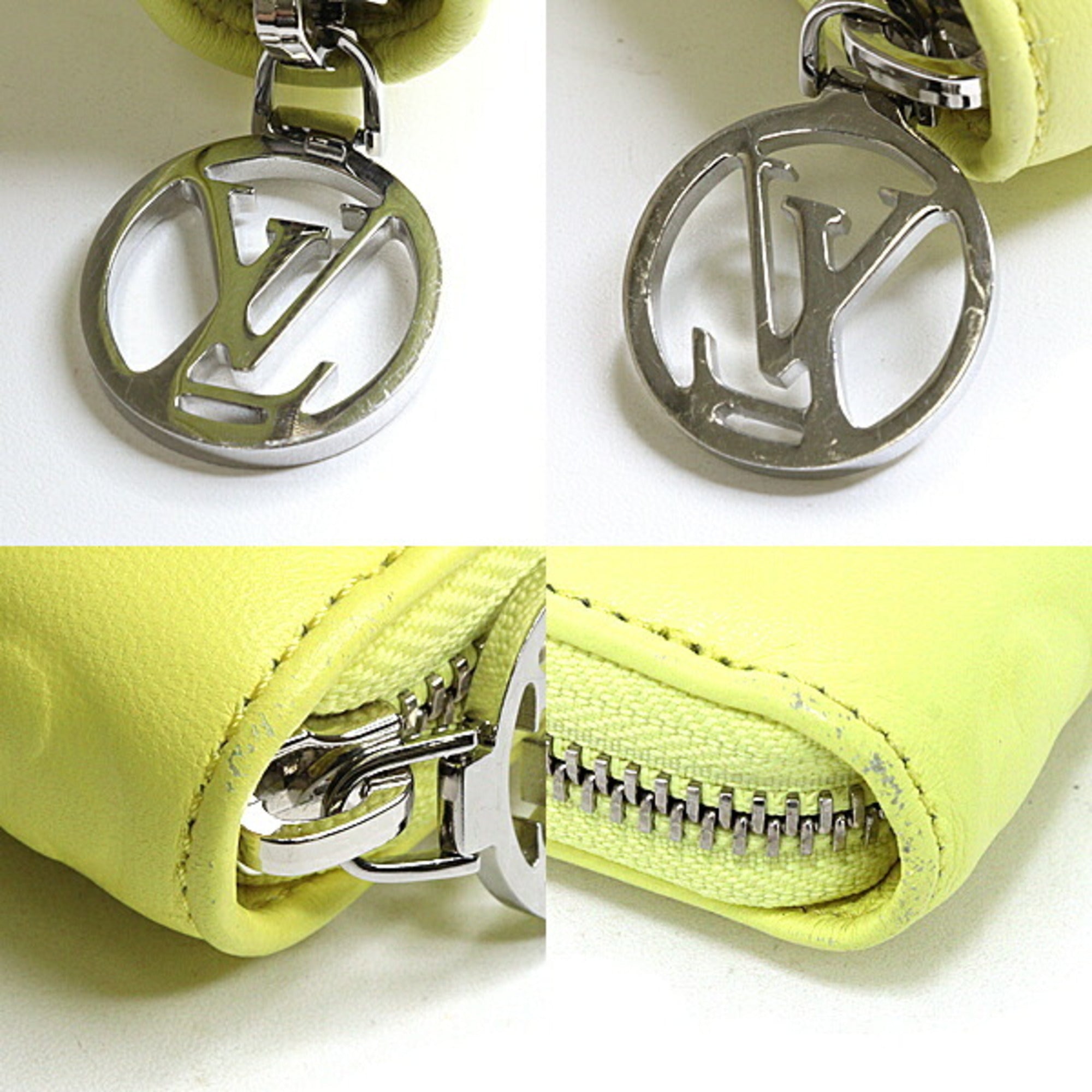 Louis Vuitton Monogram Yellow Leather Long Wallet (Bi-Fold) (Pre-Owned)
