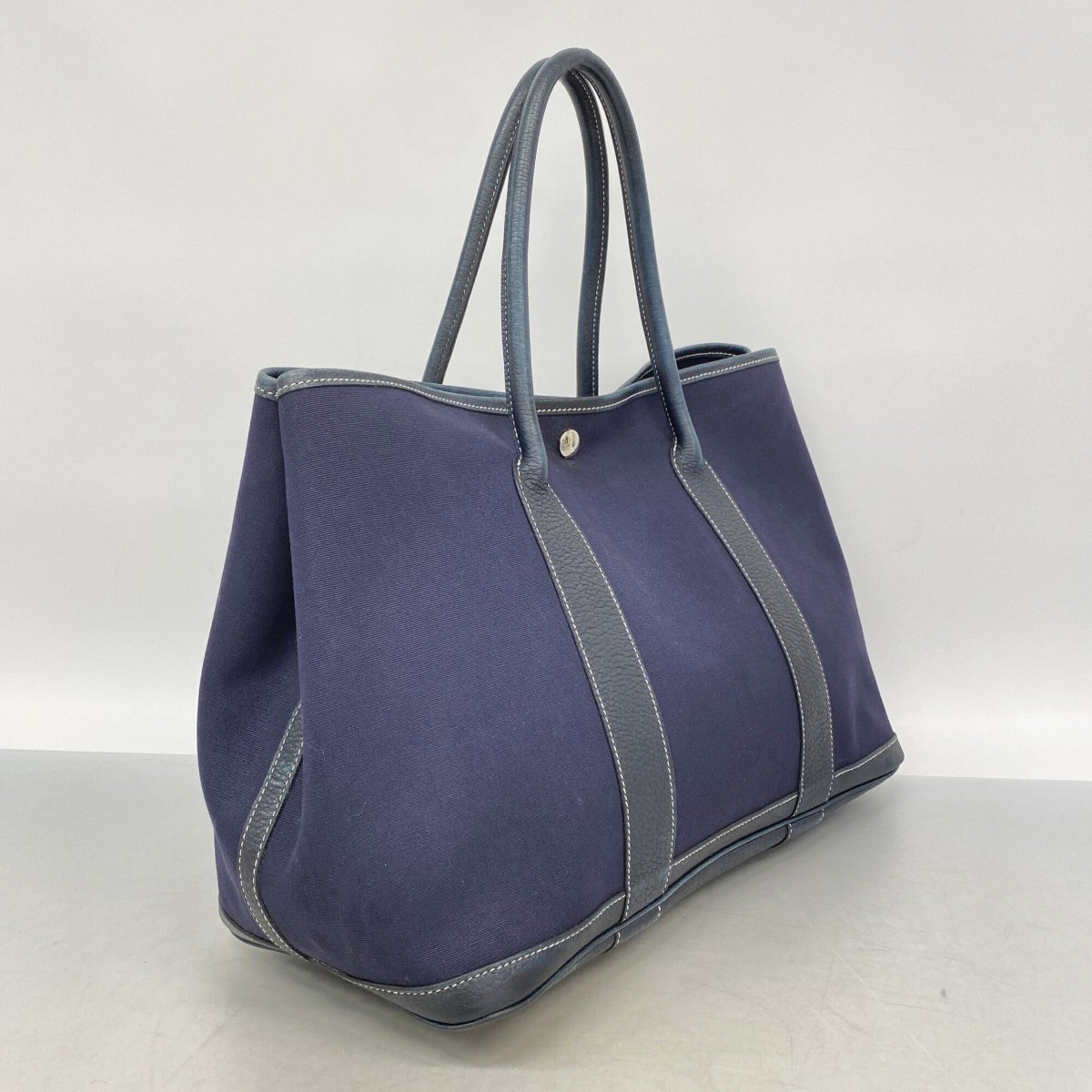 Hermes Navy Toile H Tote Bag (Pre-Owned)