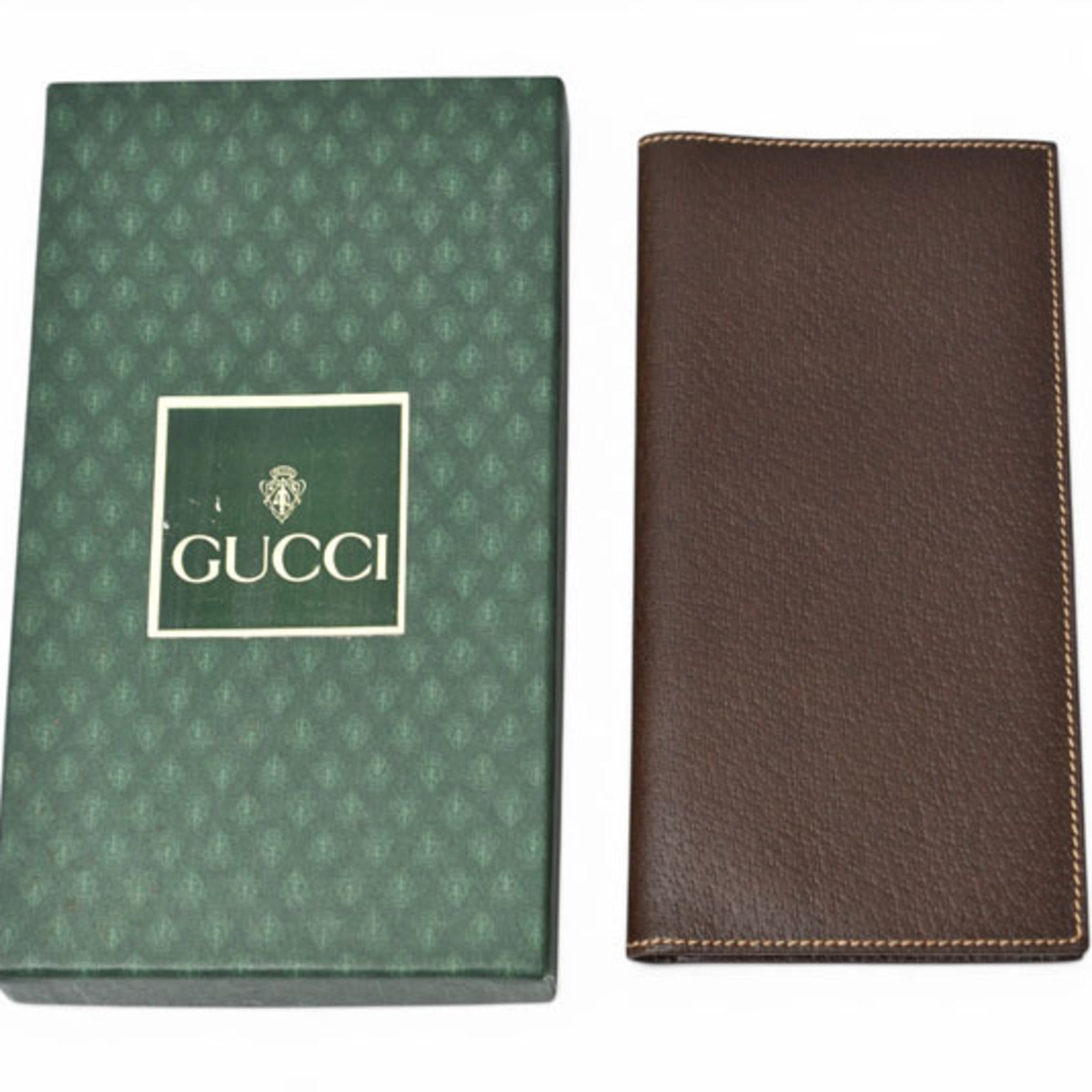 Gucci Brown Leather Long Wallet (Bi-Fold) (Pre-Owned)