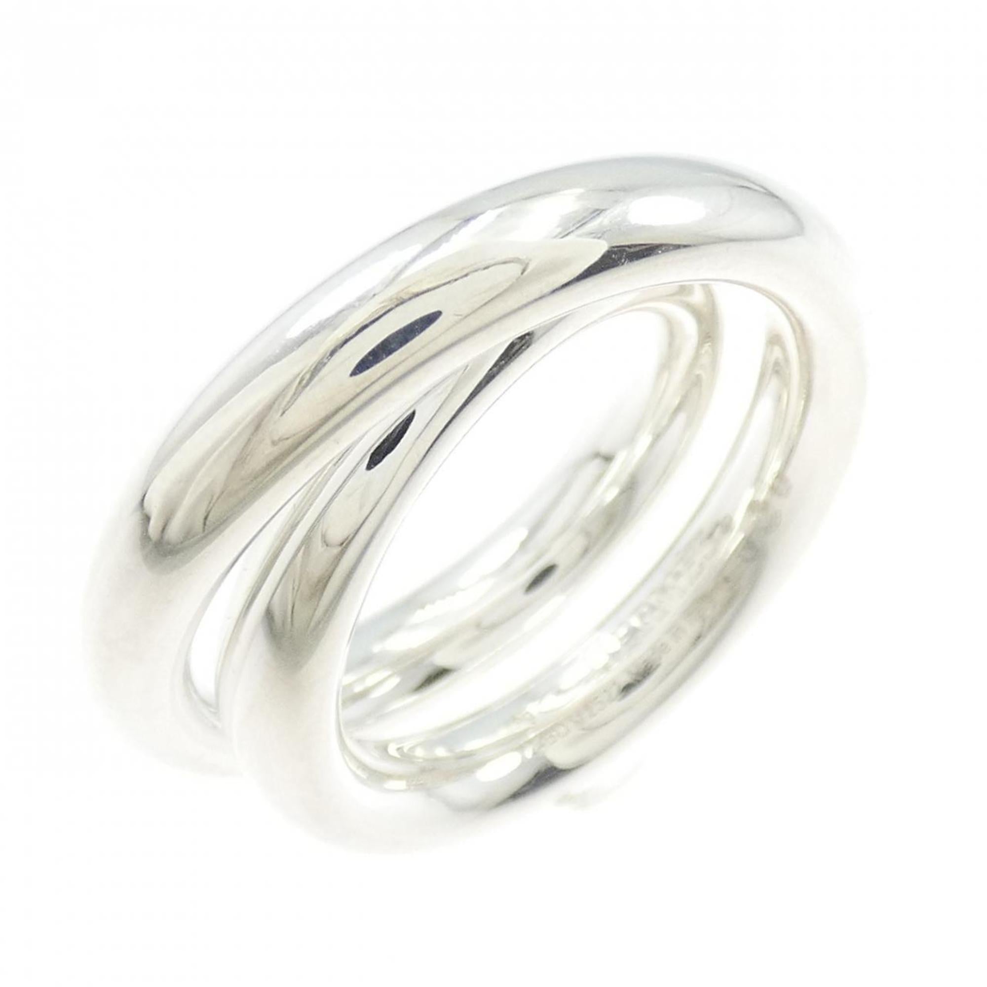 Hermes Silver Silver 925 Band Ring (Pre-Owned)