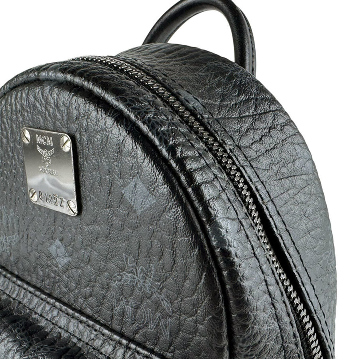 Mcm Black Leather Backpack (Pre-Owned)