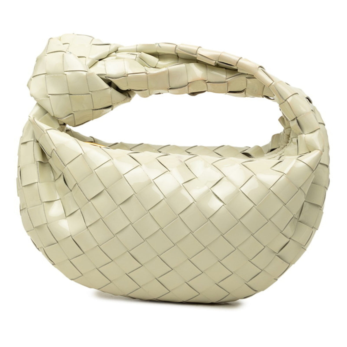 Bottega Veneta White Patent Leather Handbag (Pre-Owned)