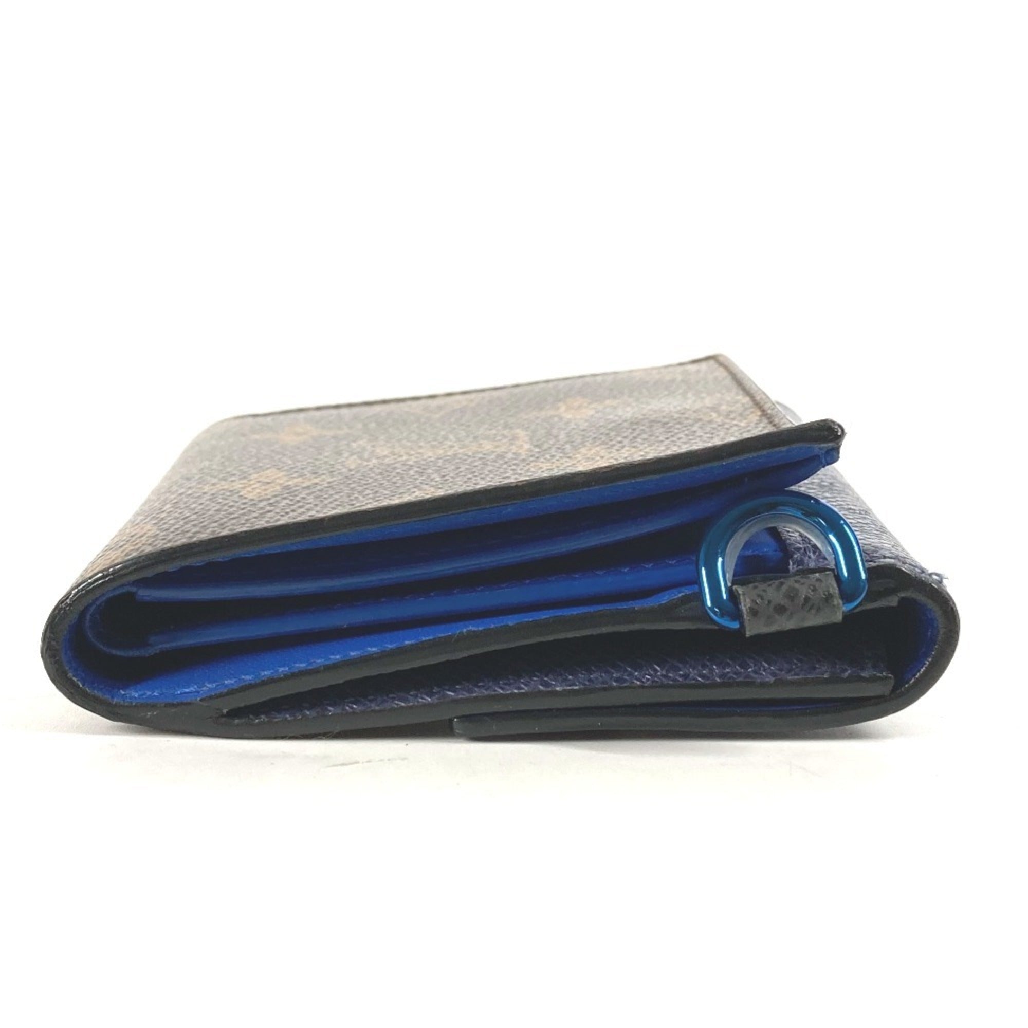 Louis Vuitton Blue Brown Monogram Wallet (Bi-Fold) (Pre-Owned)