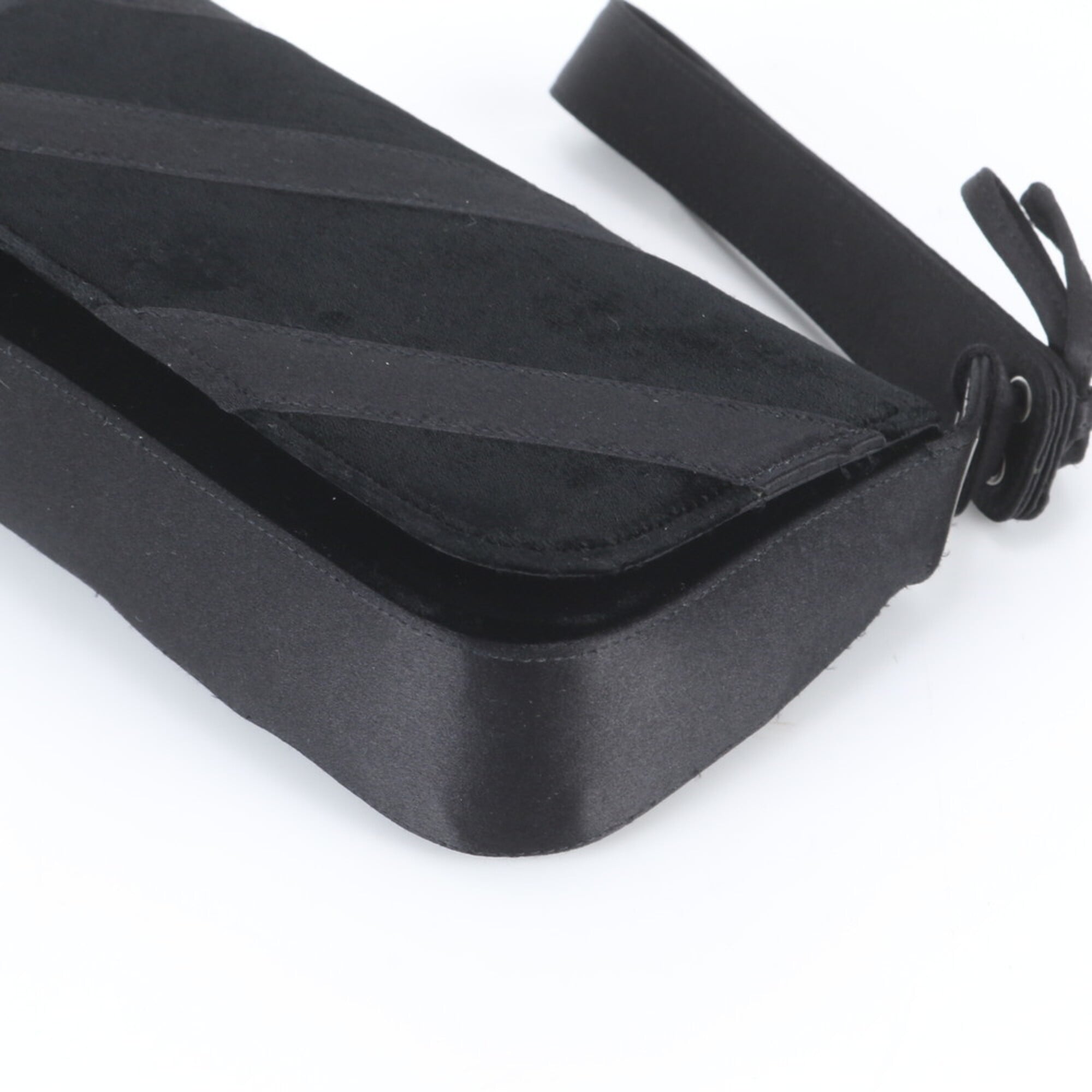 Salvatore Ferragamo Black Clutch Bag Handbag Pouch (Pre-Owned)