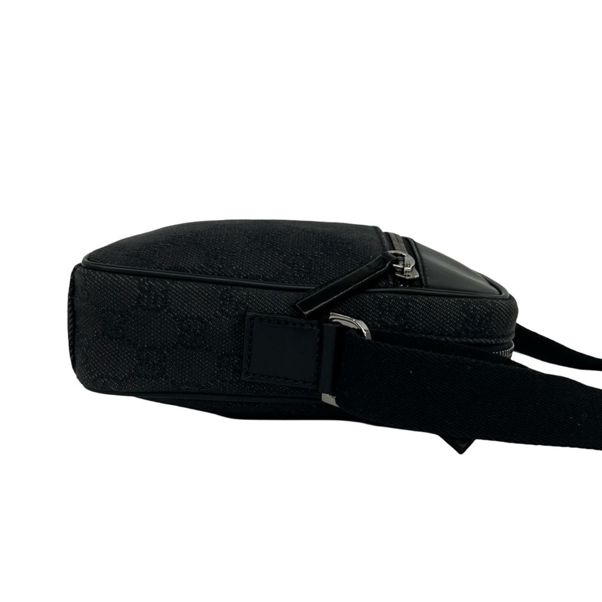 Gucci Black Canvas Leather Pochette Shoulder Bag (Pre-Owned)