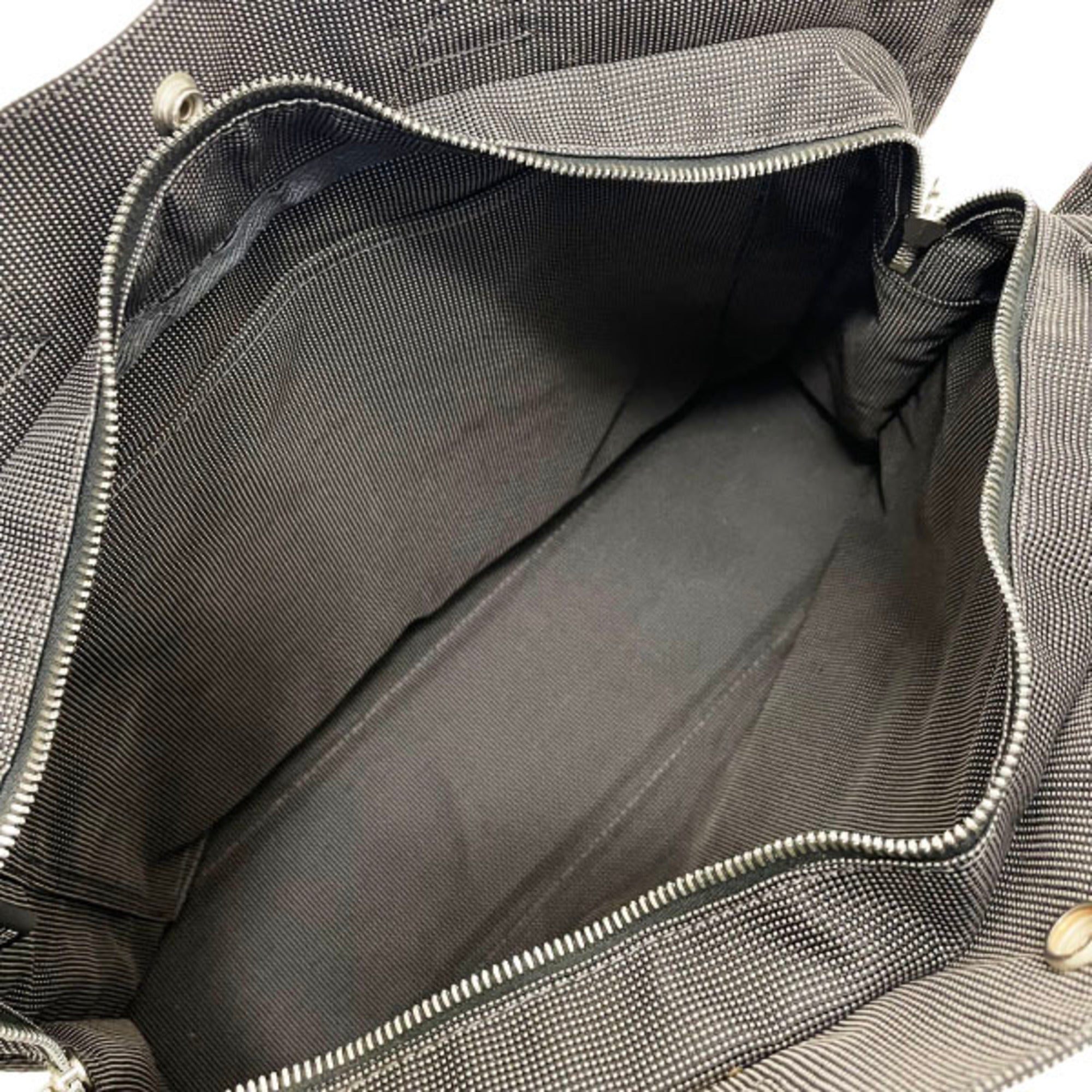Hermes Gray Nylon Canvas Tote Bag (Pre-Owned)
