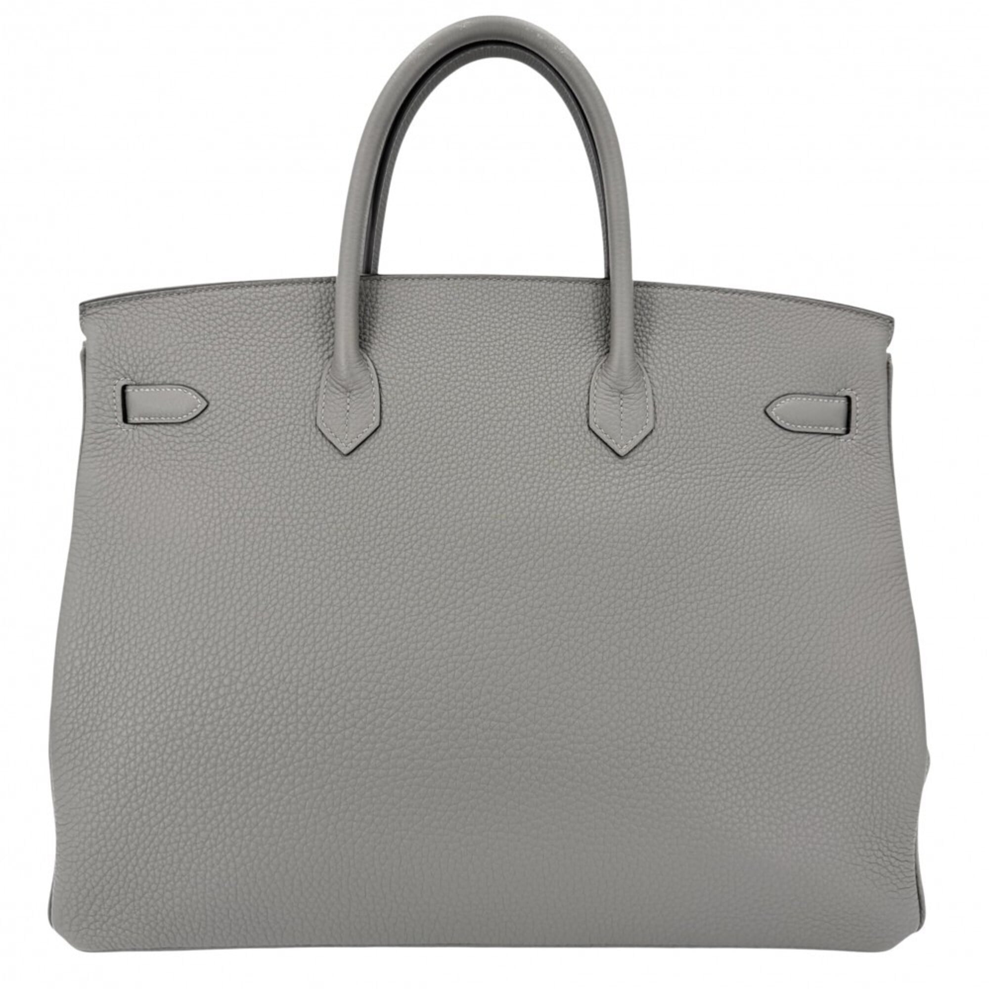 Hermes Gray Togo Leather Handbag (Pre-Owned)