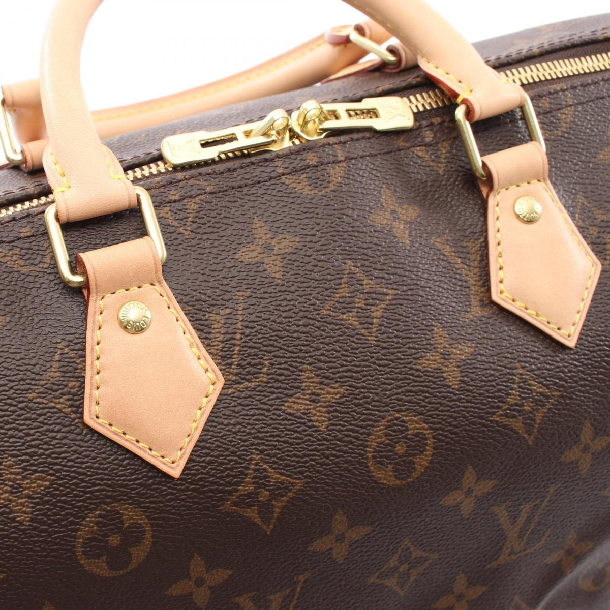 Louis Vuitton Brown Monogram Coated Canvas Leather Handbag (Pre-Owned)