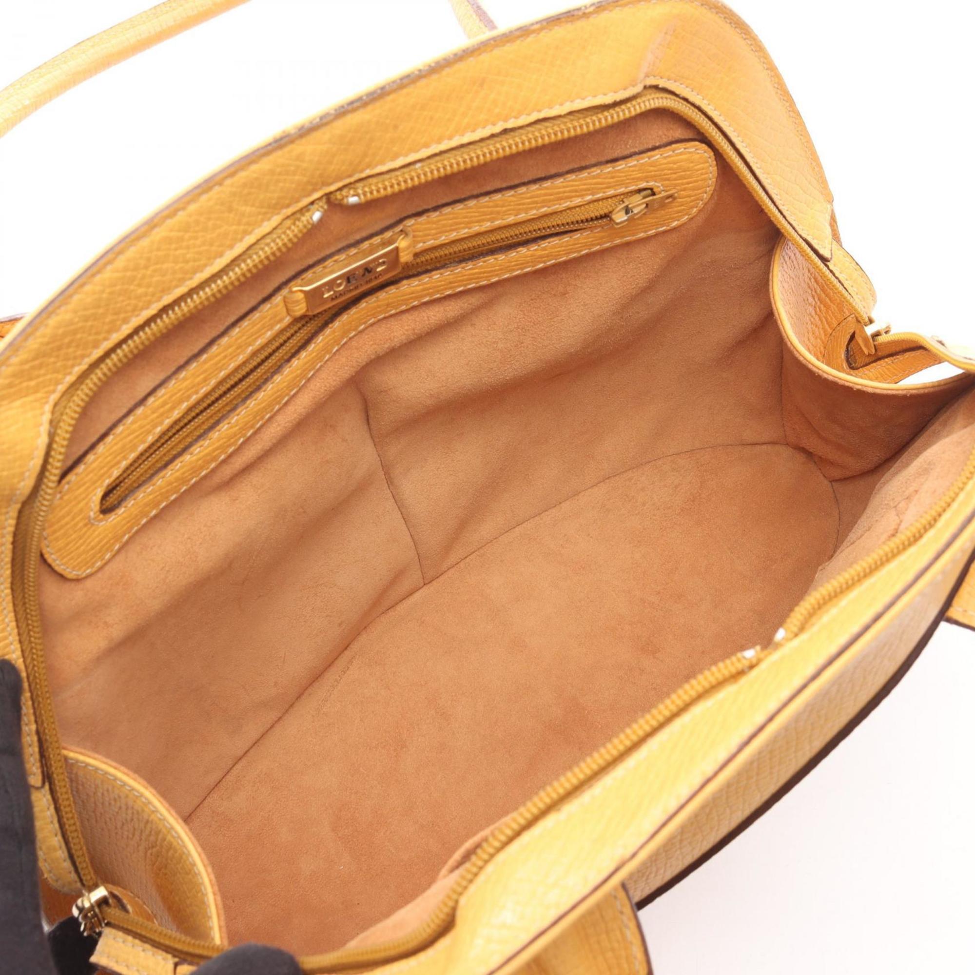 Loewe Yellow Leather Handbag Tote Bag (Pre-Owned)