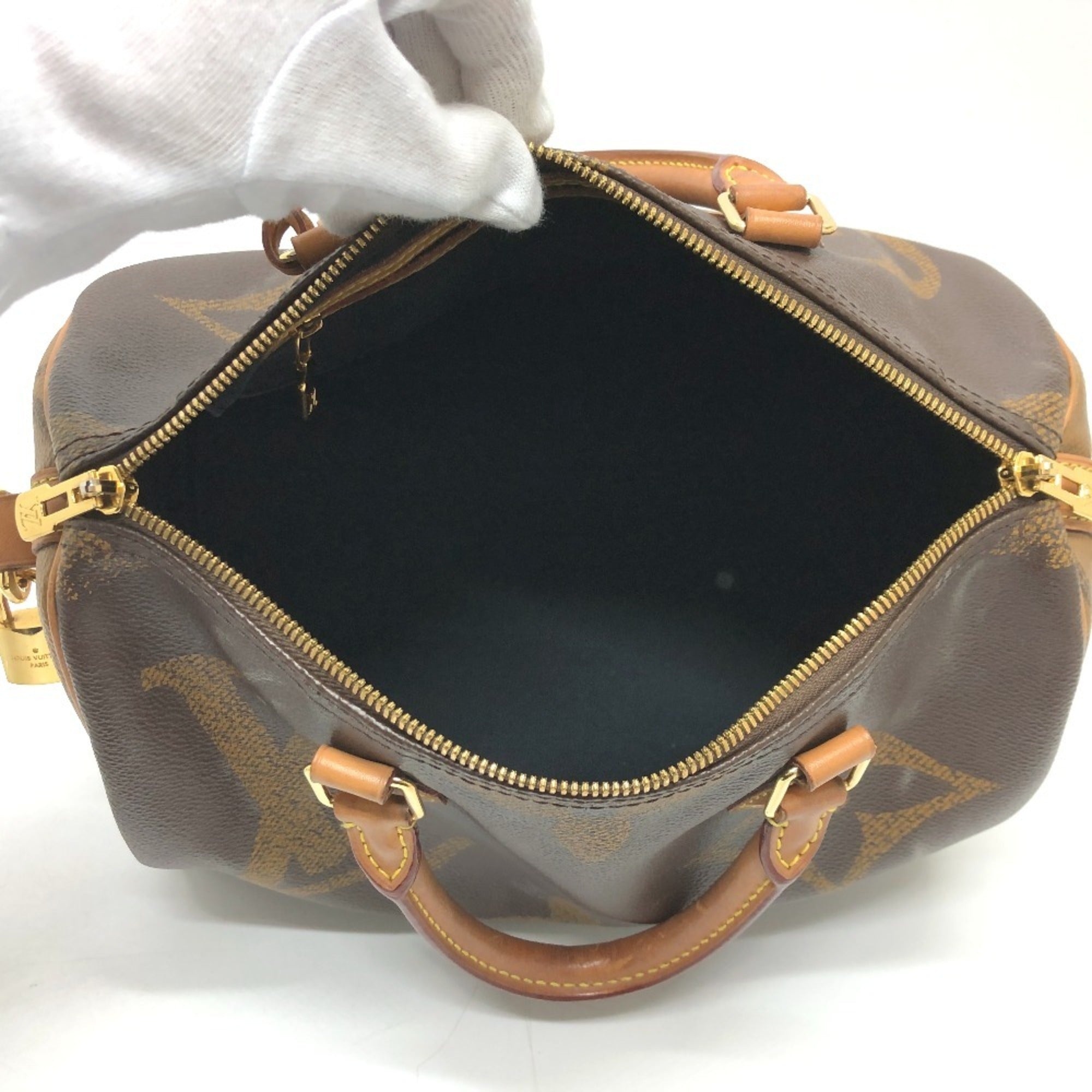 Louis Vuitton Brown Galle Monogram Monogram Boston Bag Handbag (Pre-Owned)