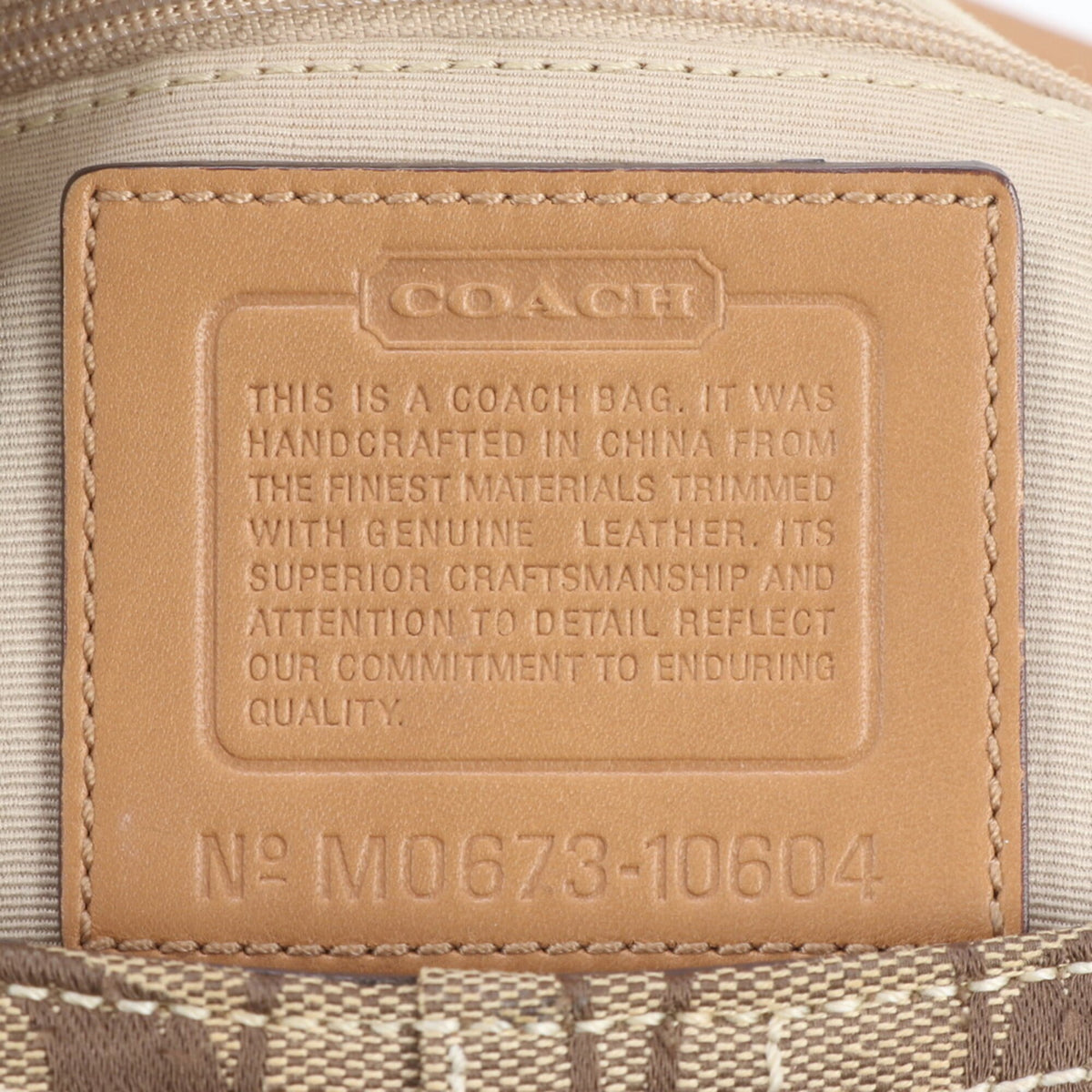 Coach Brown Leather Canvas Shoulder Bag Tote Bag (Pre-Owned)
