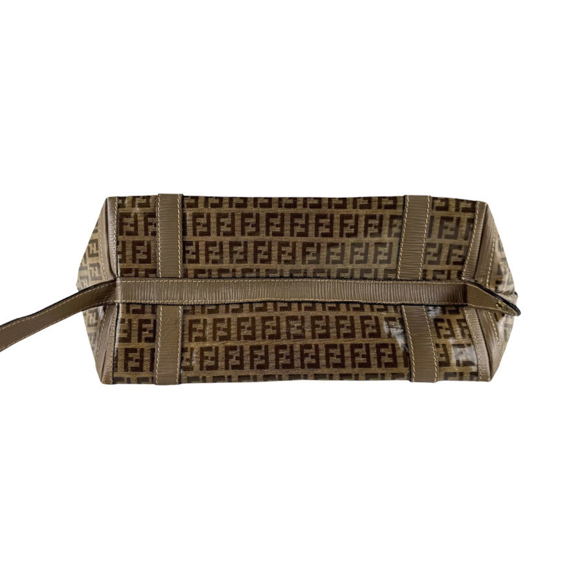 Fendi Brown Pvc Leather Shoulder Bag (Pre-Owned)