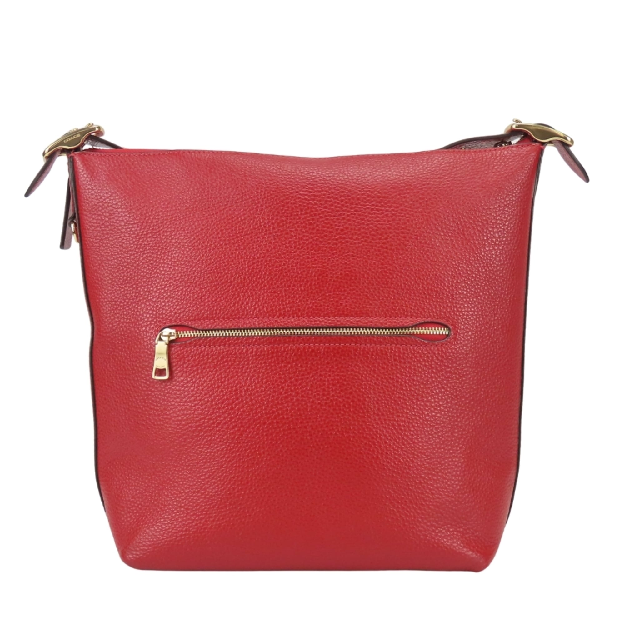 Coach Red Color Leather Shoulder Bag (Pre-Owned)