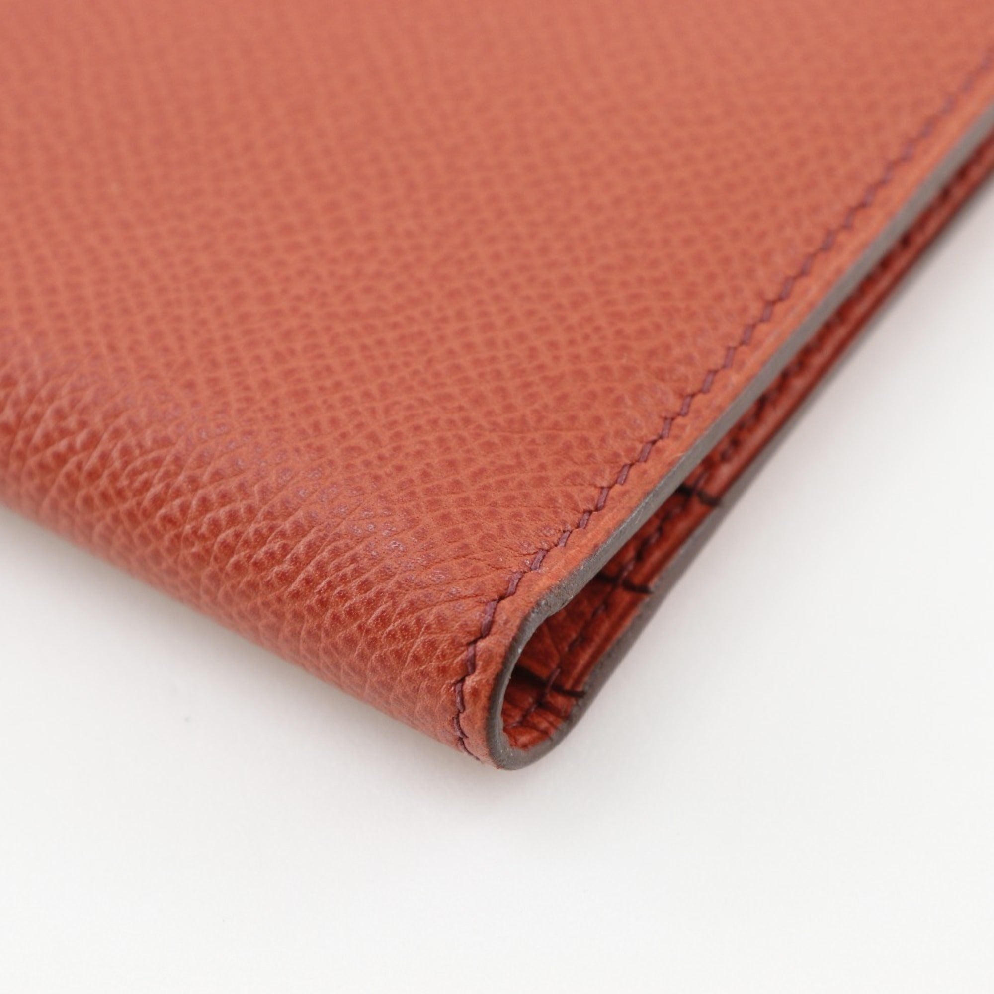 Hermes Orange Epsom Leather Long Wallet (Bi-Fold) (Pre-Owned)