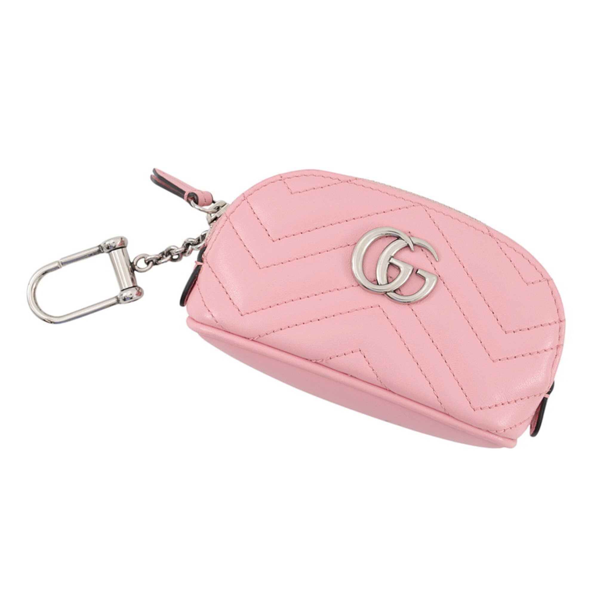 Gucci Gg Marmont Pink Leather Pouch (Pre-Owned)