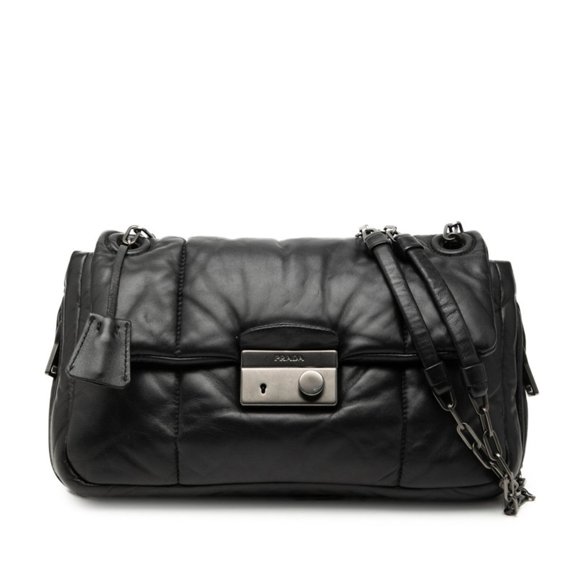 Prada Black Leather Shoulder Bag (Pre-Owned)