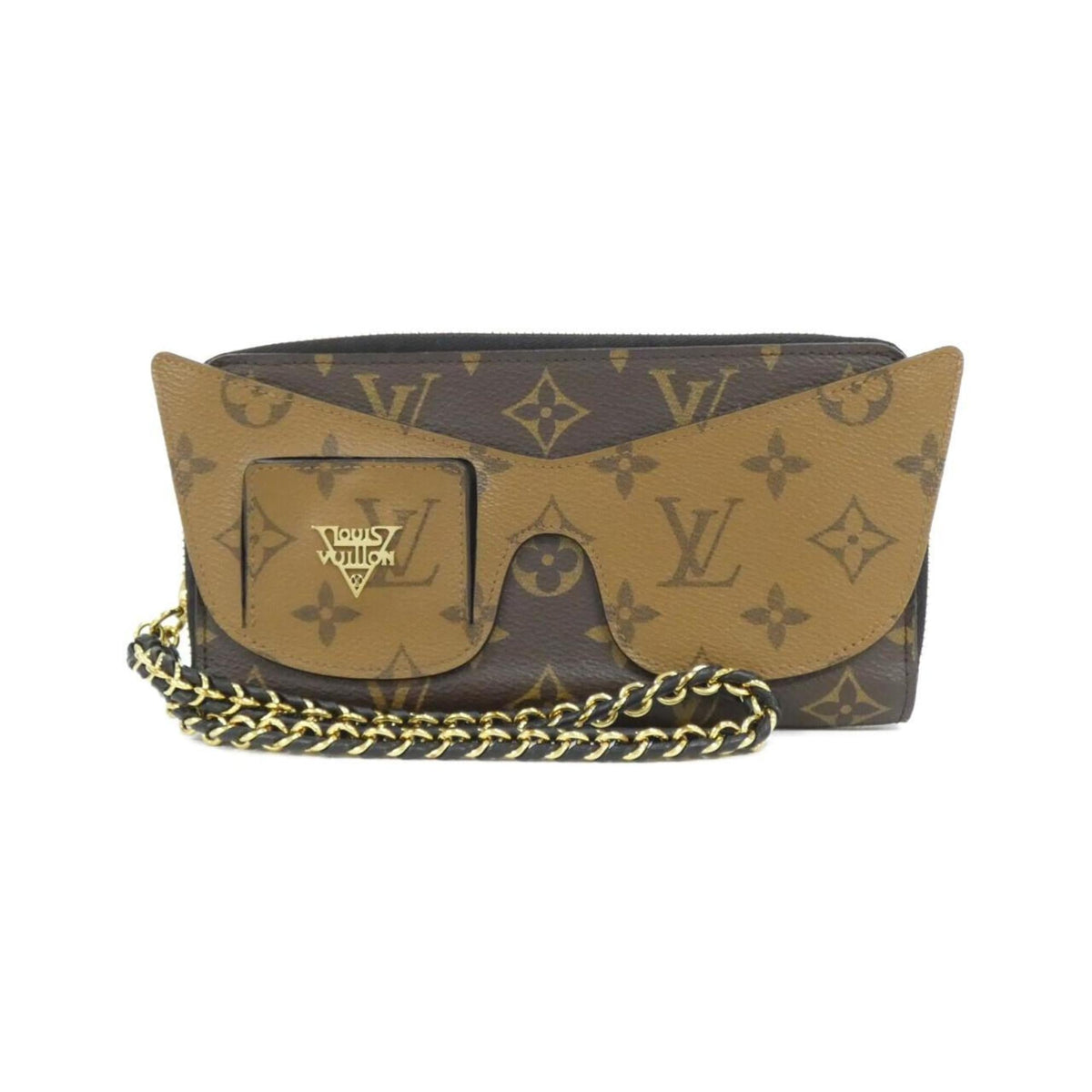 Louis Vuitton Marron Coated Canvas Long Wallet (Bi-Fold) (Pre-Owned)