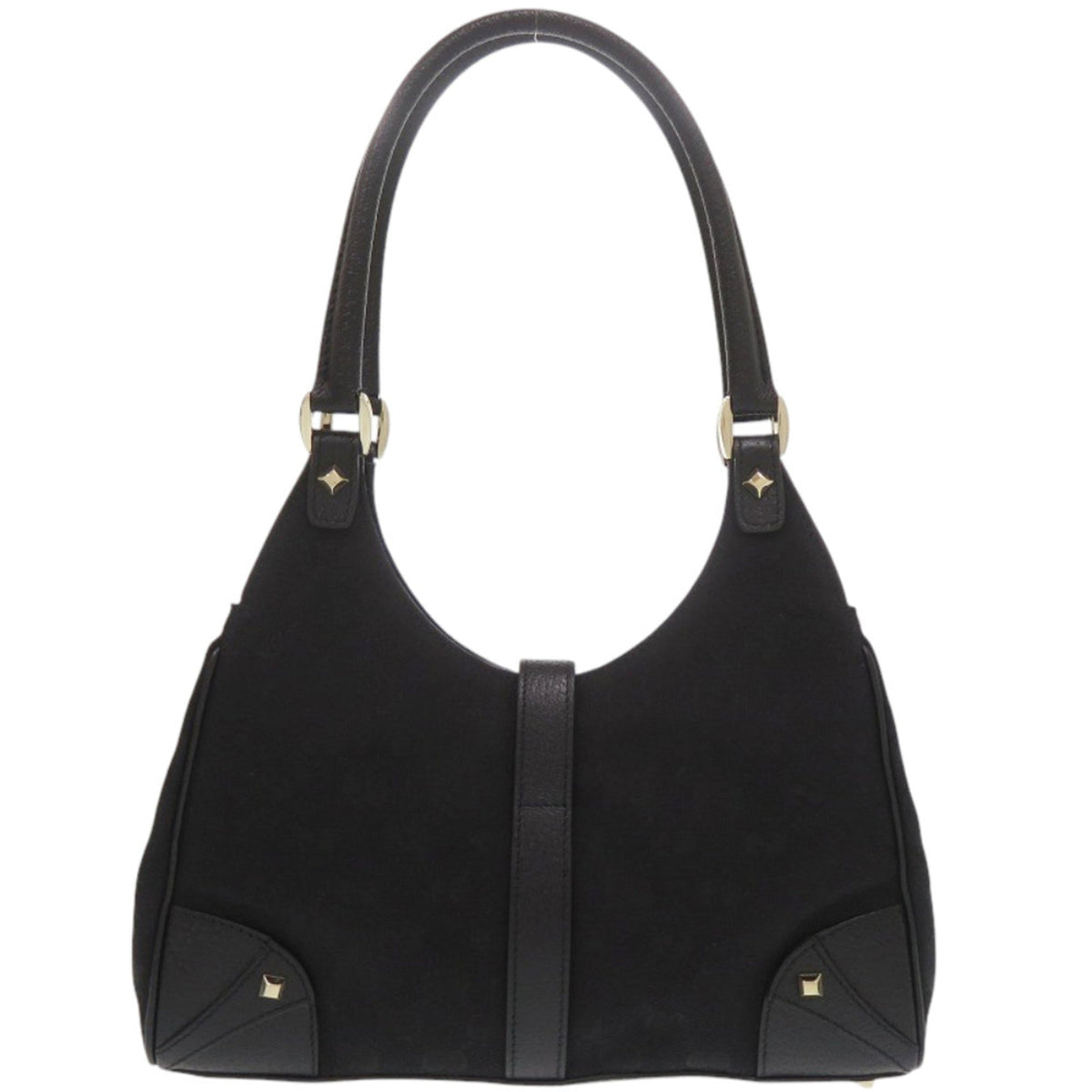 Gucci Black Canvas Cotton Canvas Handbag (Pre-Owned)