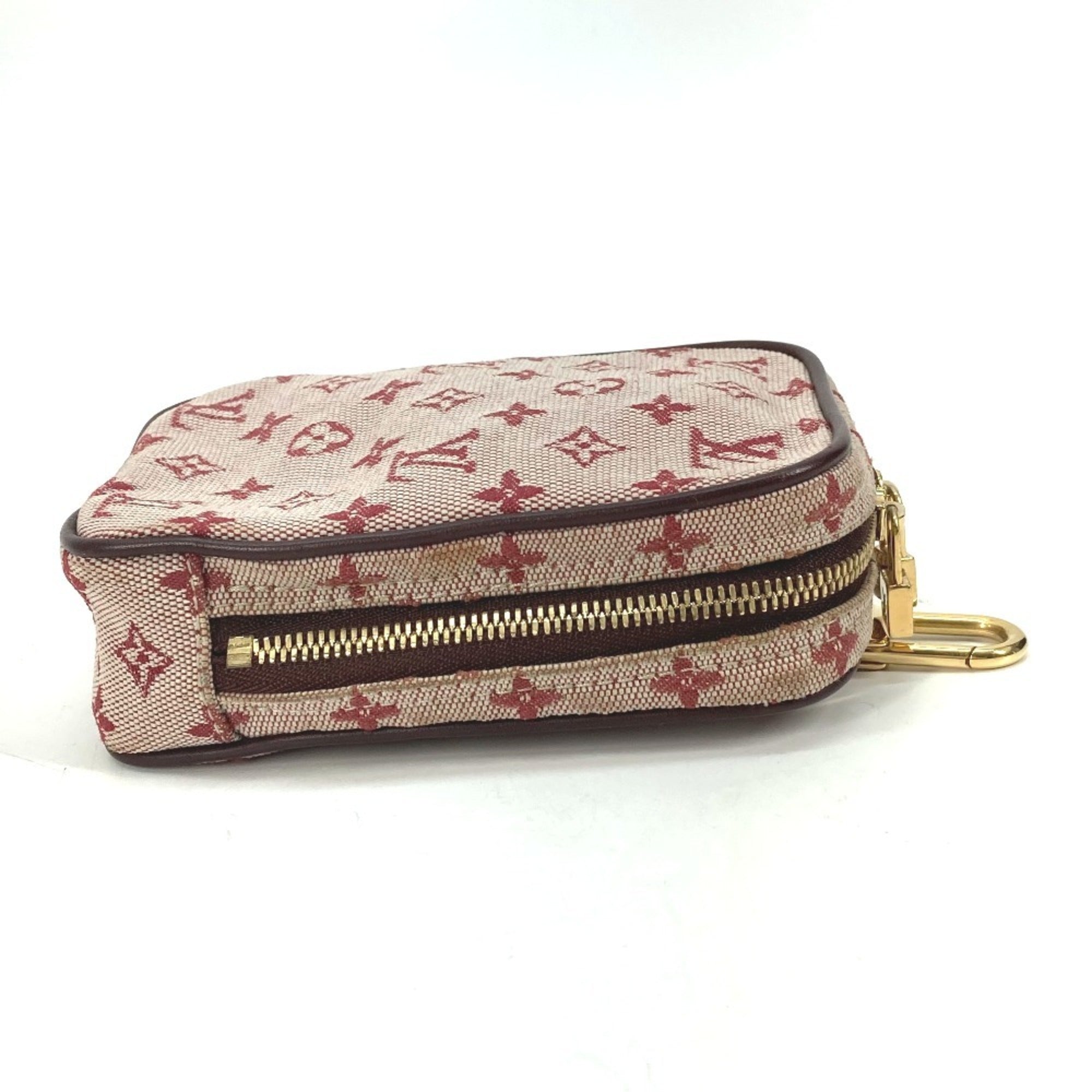 Louis Vuitton Monogram Mini Cherry Red Color Monogram Mini Pouch (Pre-Owned)