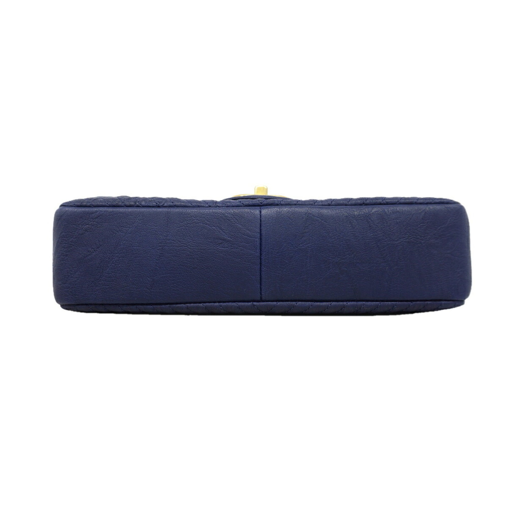 Chanel Navy Leather Shoulder Bag (Pre-Owned)