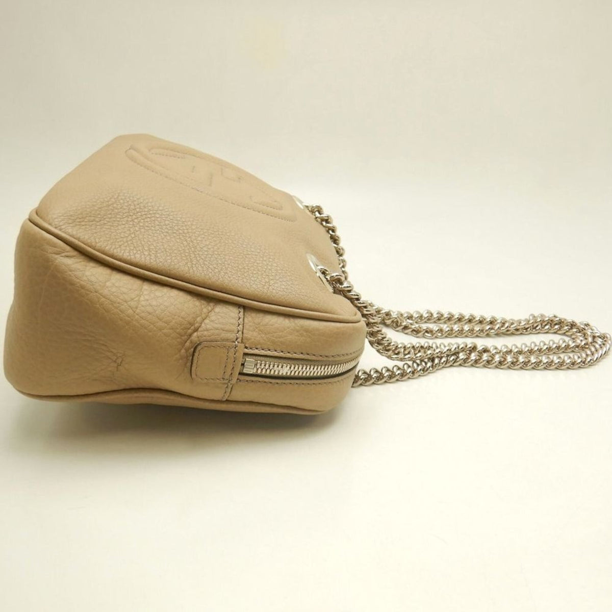Gucci Soho Beige Leather Shoulder Bag (Pre-Owned)