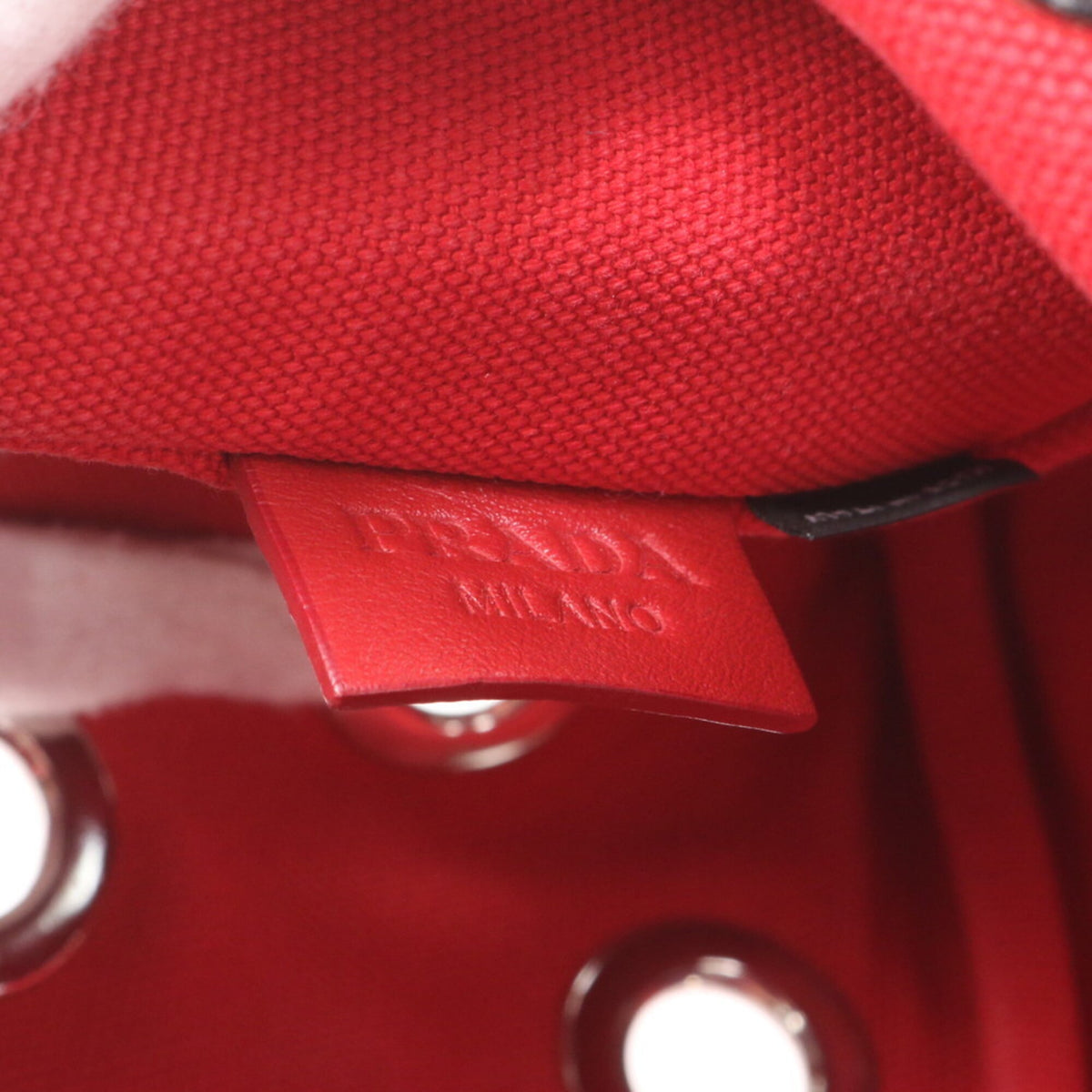 Prada Red Color Shoulder Bag Tote Bag (Pre-Owned)