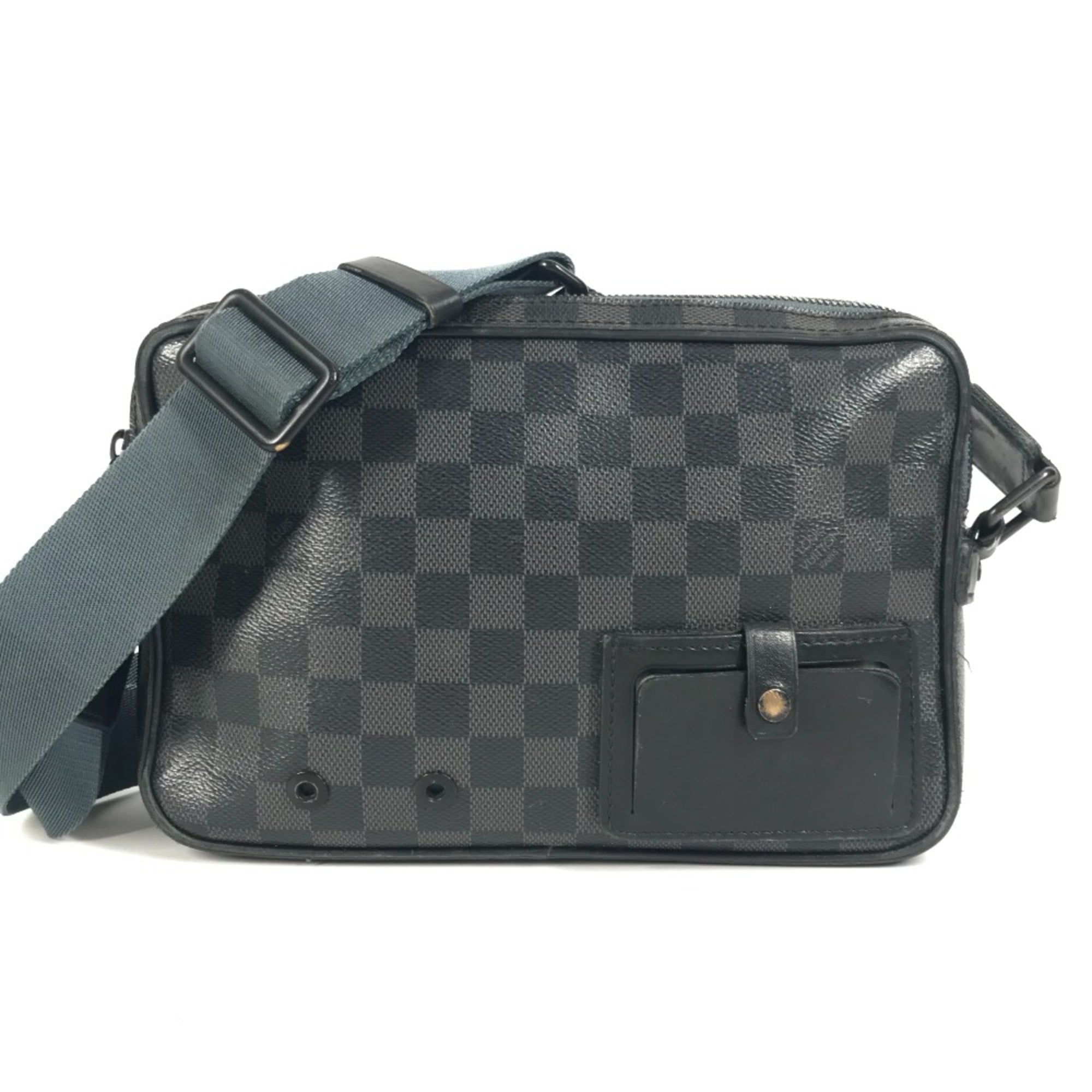 Louis Vuitton Black Damier Graphite Damier Graphite Messenger Bag Shoulder Bag (Pre-Owned)