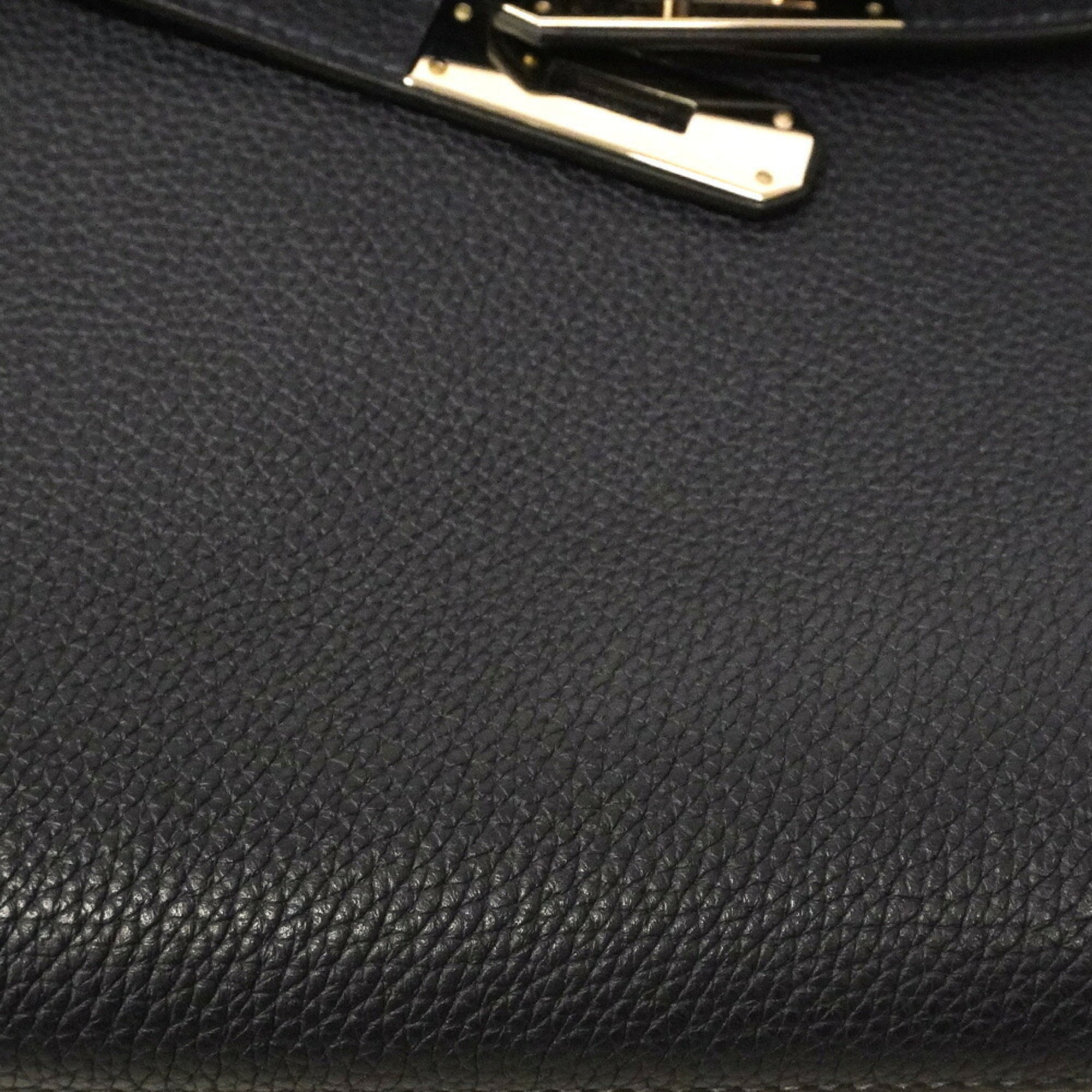 Hermes Blue Indigo Togo Leather Clutch Bag (Pre-Owned)