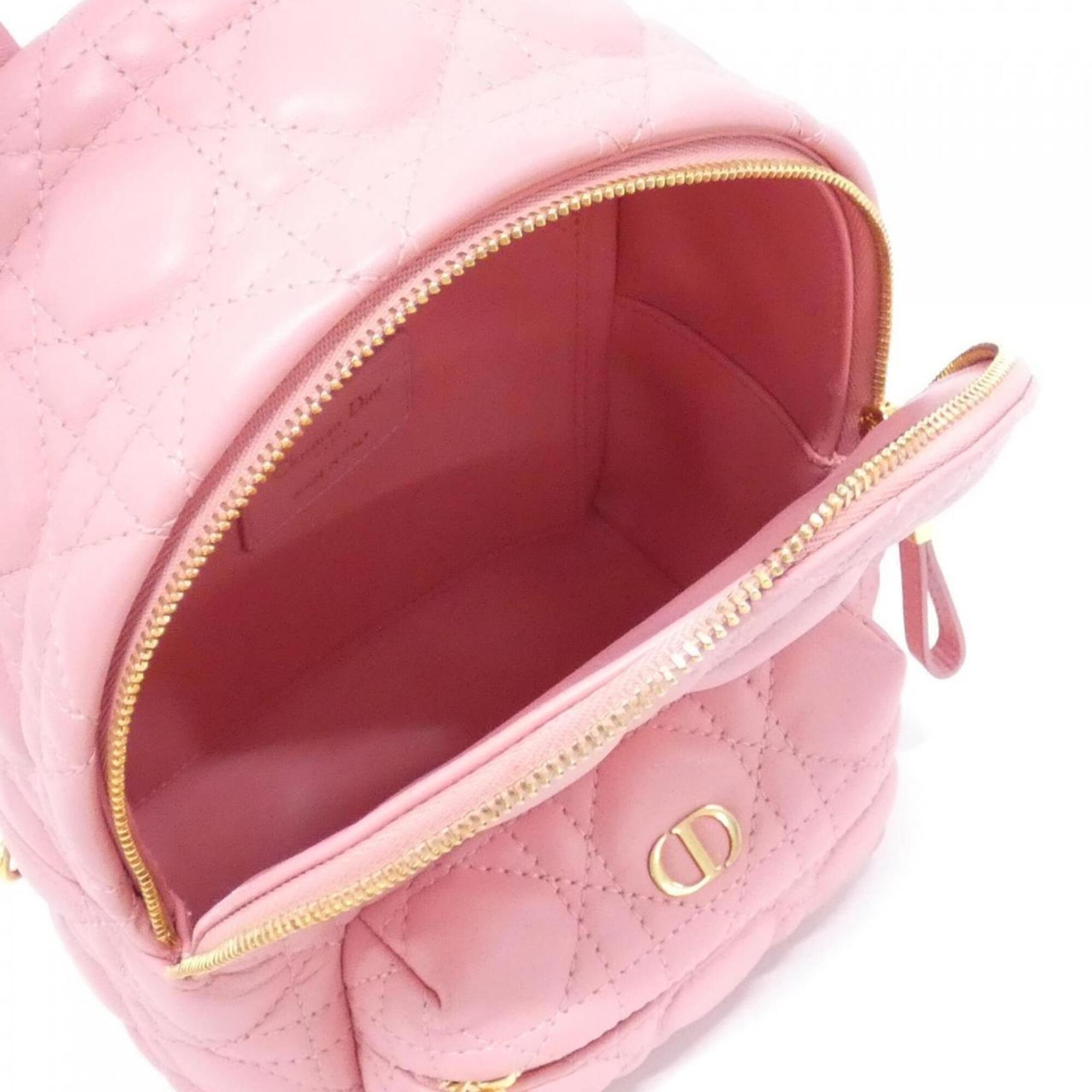 Christian Dior Pink Leather Backpack (Pre-Owned)