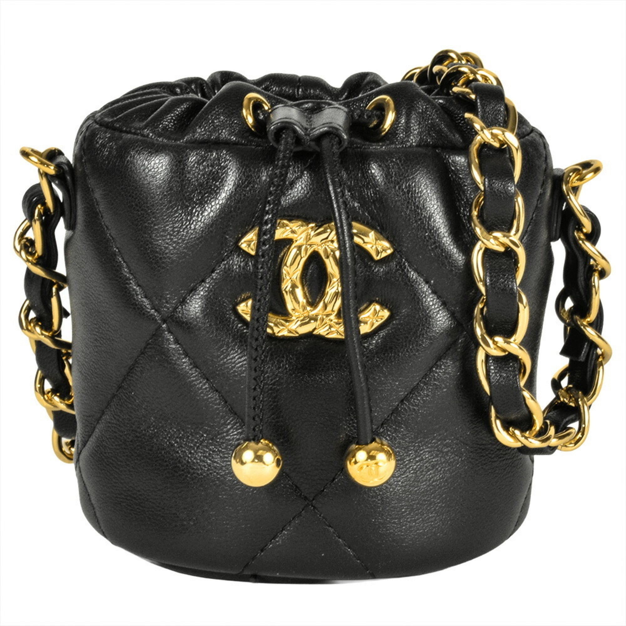 Chanel Black Leather Shoulder Bag (Pre-Owned)