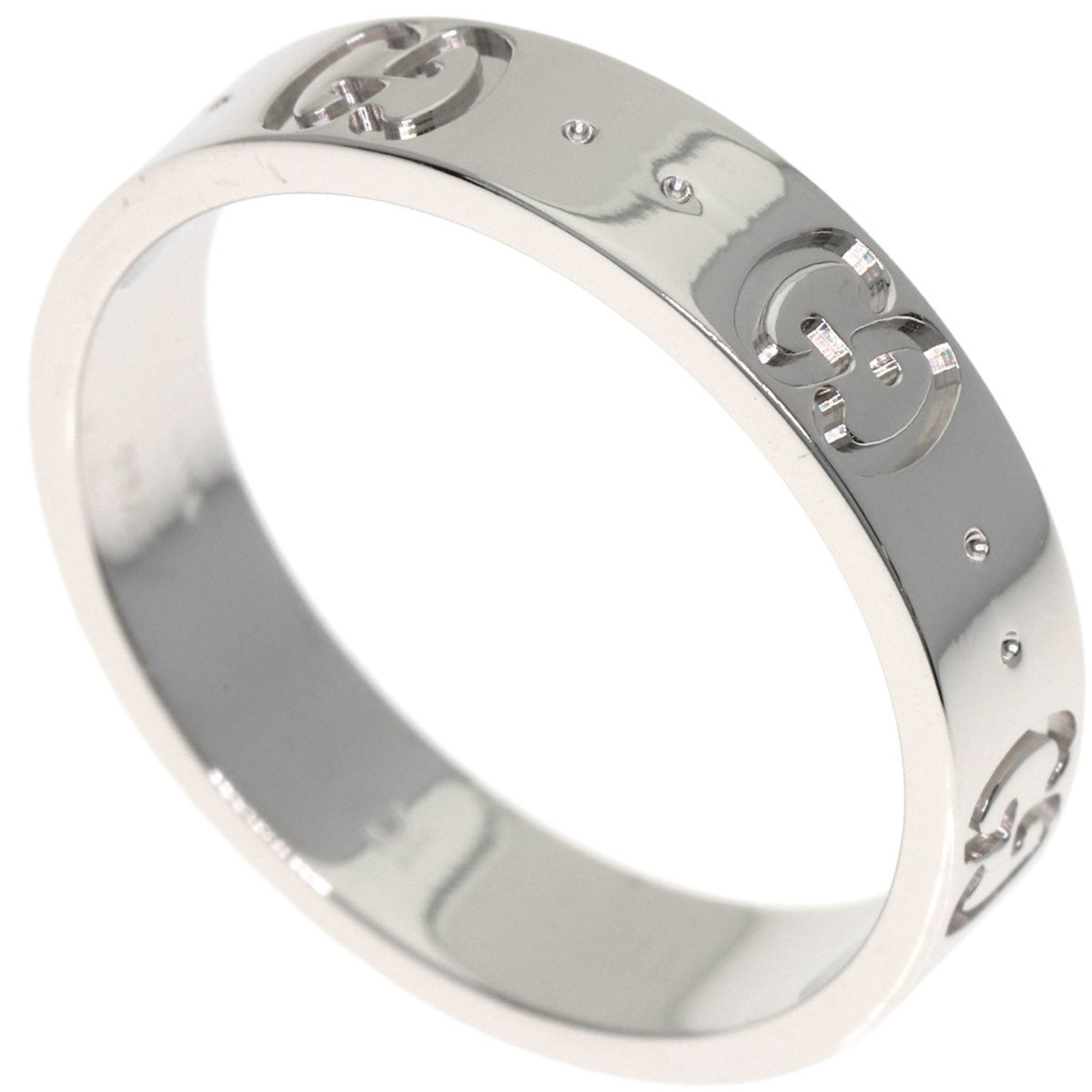 Gucci Icon White Gold (18K) Band Ring (Pre-Owned)