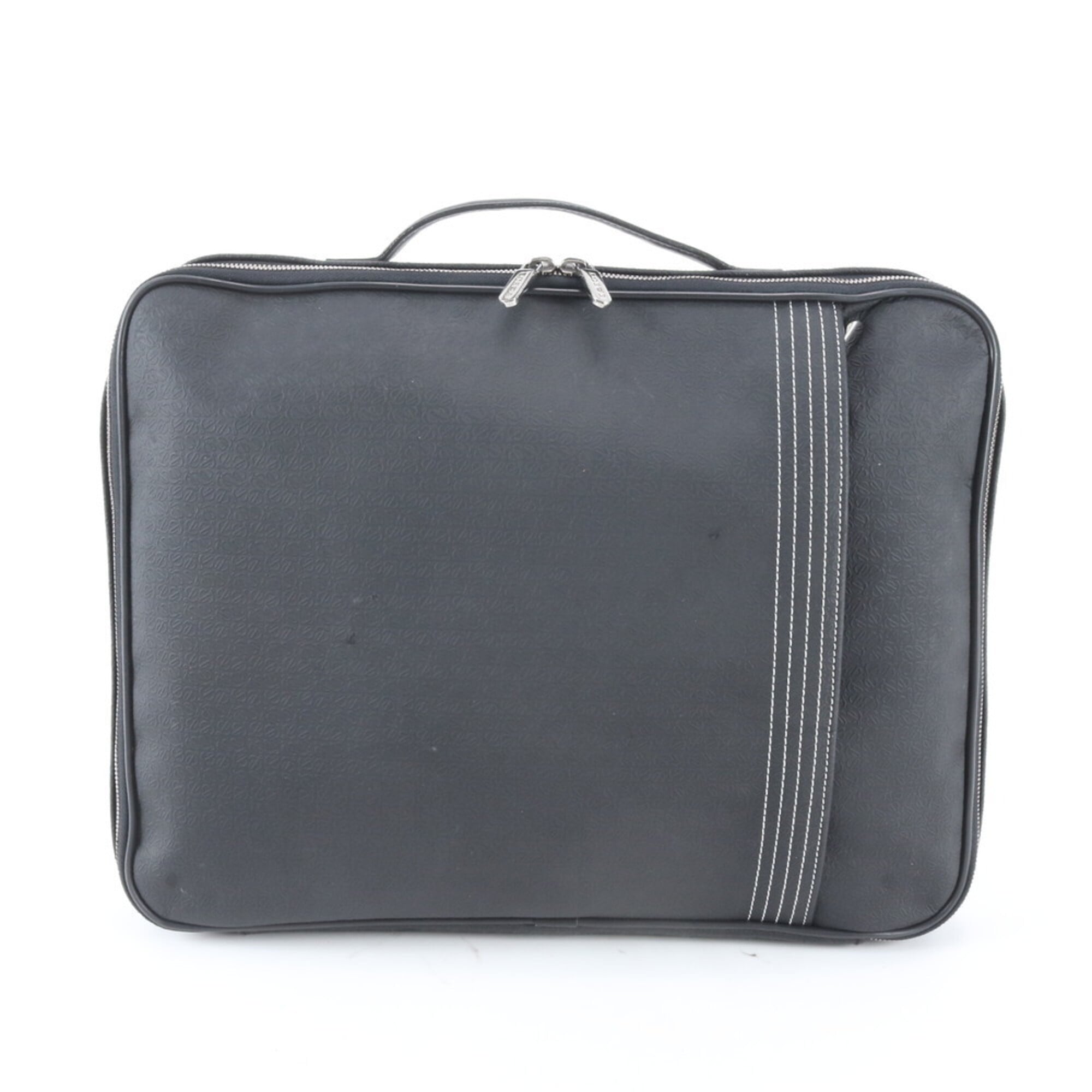 Loewe Black Leather Coated Canvas Briefcase (Pre-Owned)