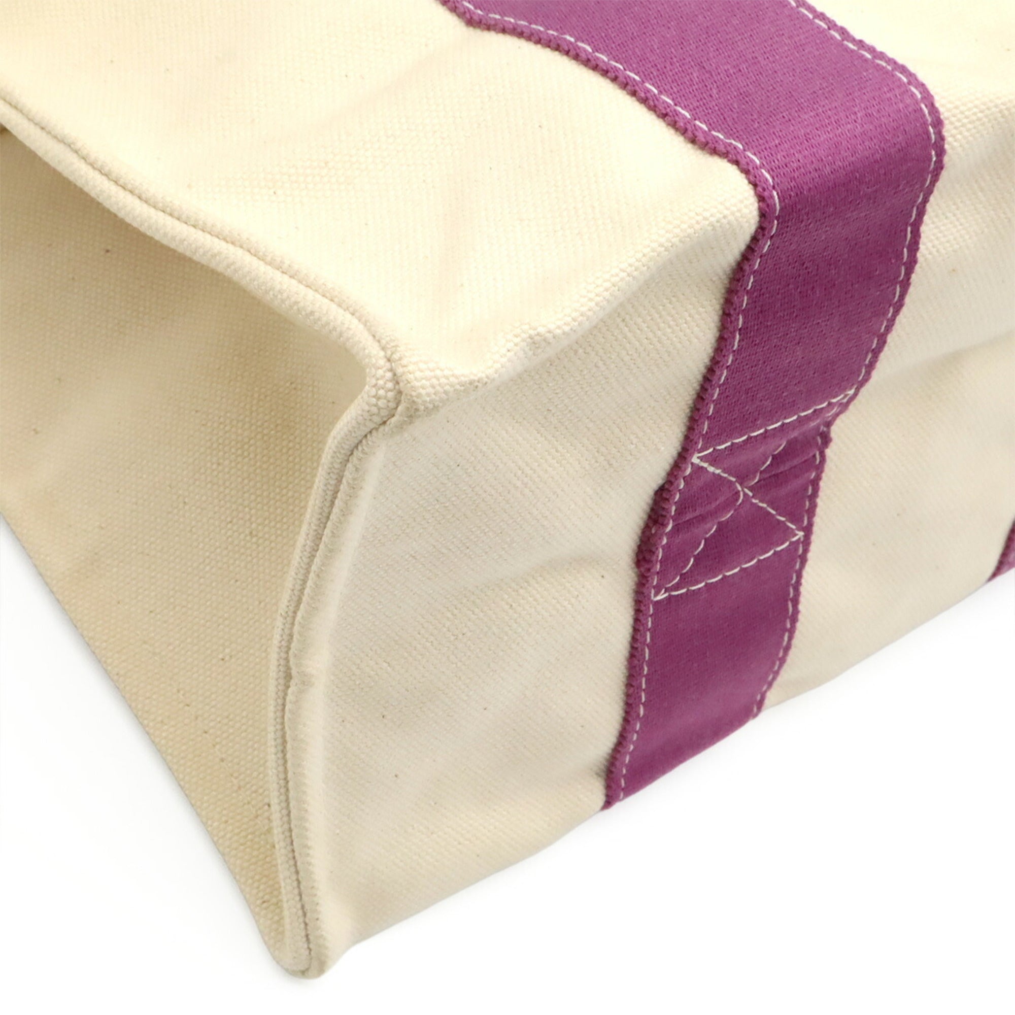 Hermes Bora Bora Natural Purple Canvas Handbag Tote Bag (Pre-Owned)