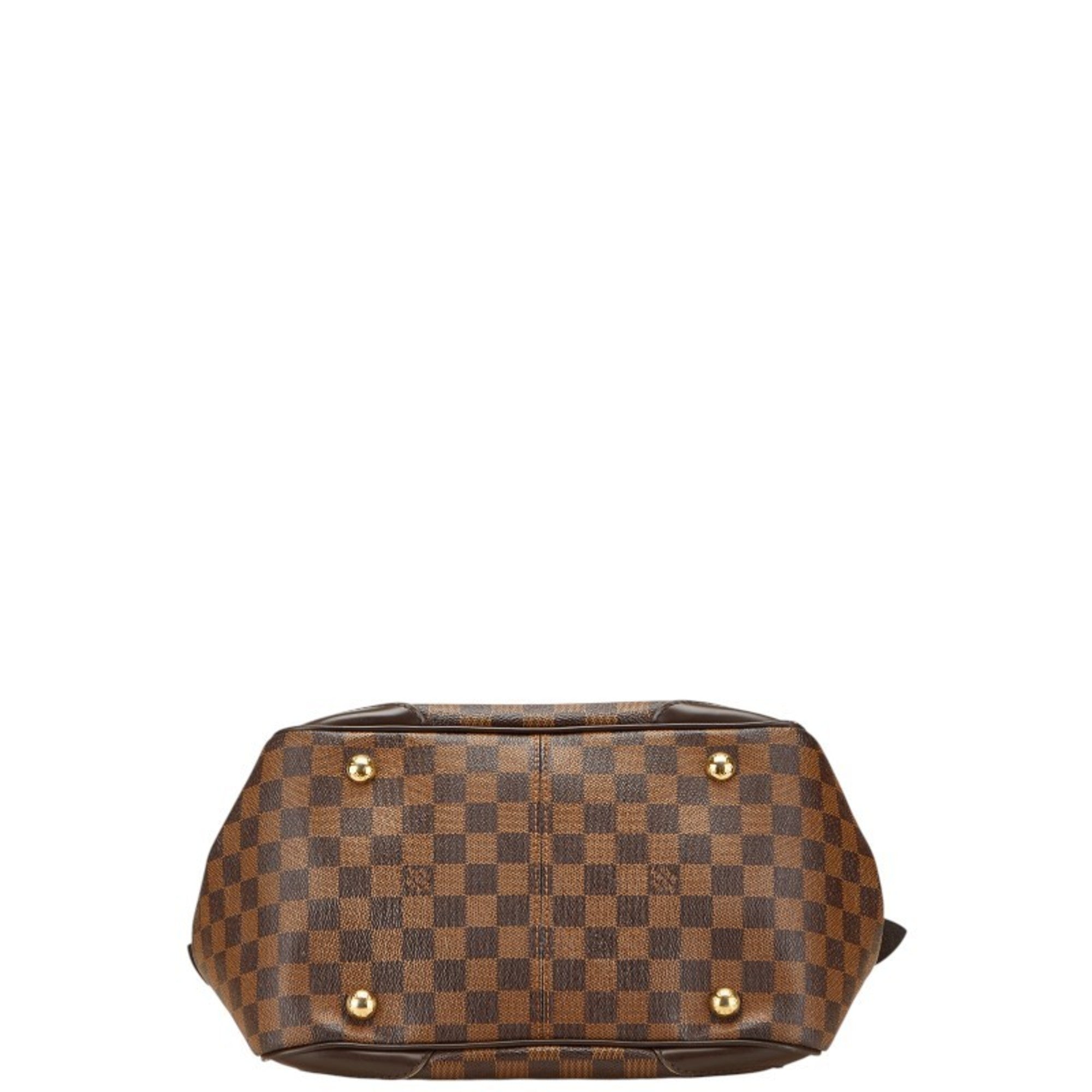 Louis Vuitton Damier Brown Pvc Leather Handbag (Pre-Owned)