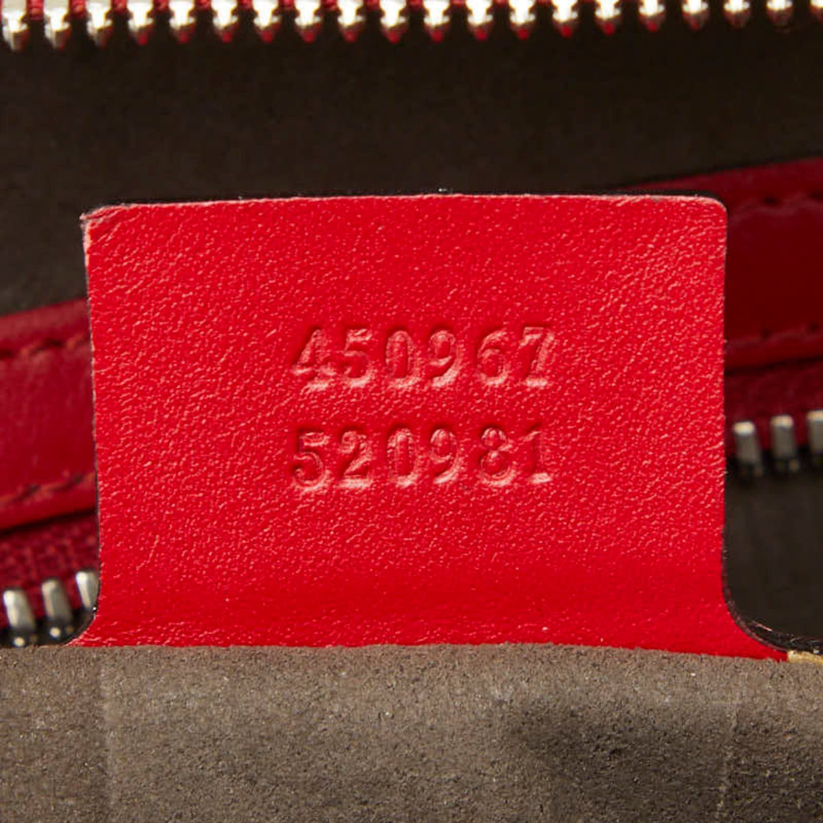 Gucci Red Color Leather Backpack (Pre-Owned)