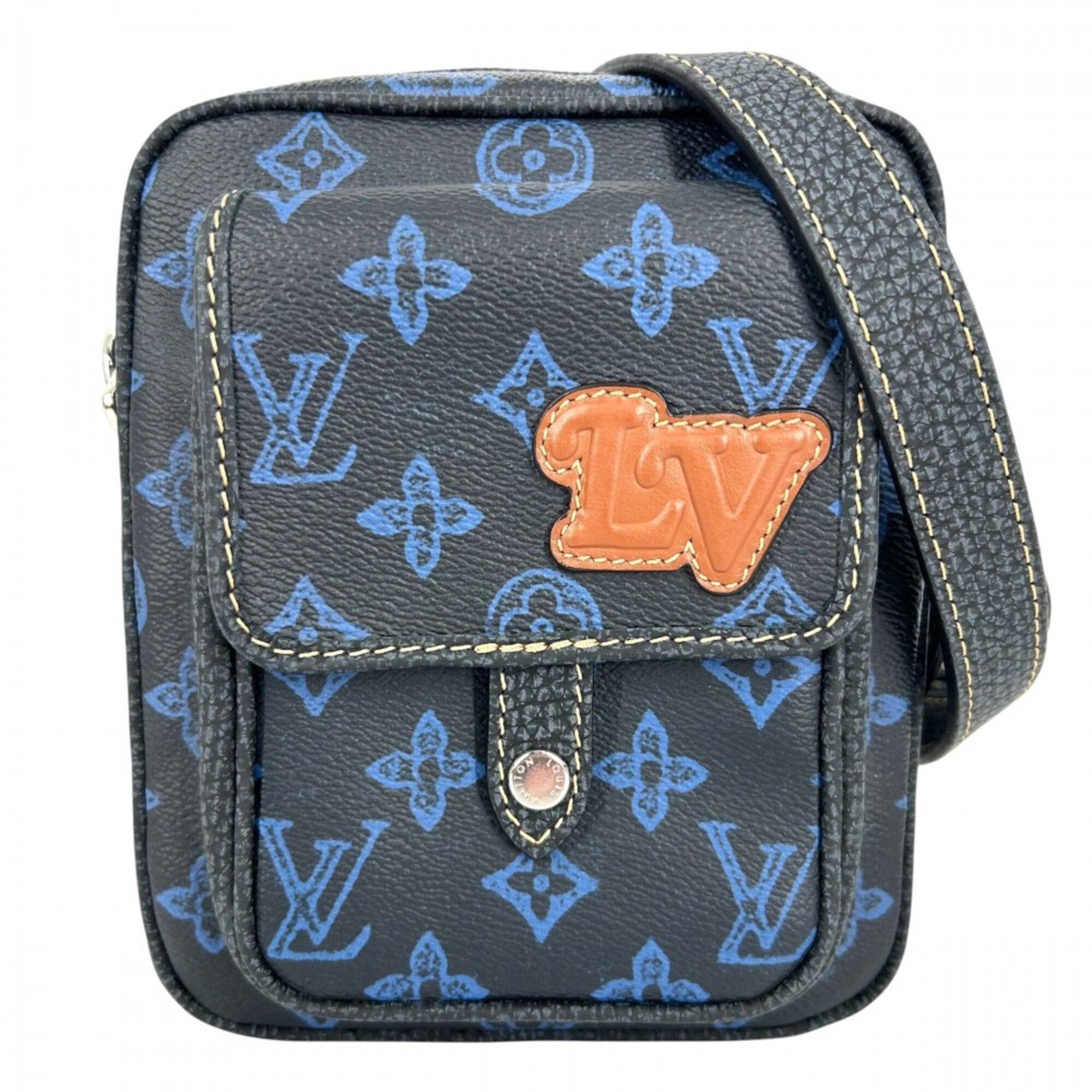 Louis Vuitton Navy Monogram Pochette Shoulder Bag (Pre-Owned)