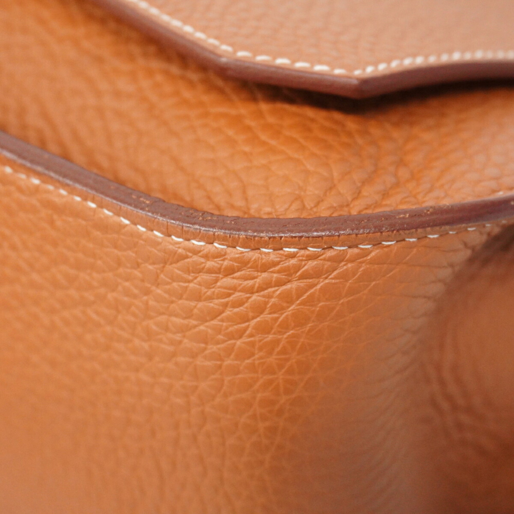 Hermes Gold Taurillon Clemence Leather Shoulder Bag (Pre-Owned)