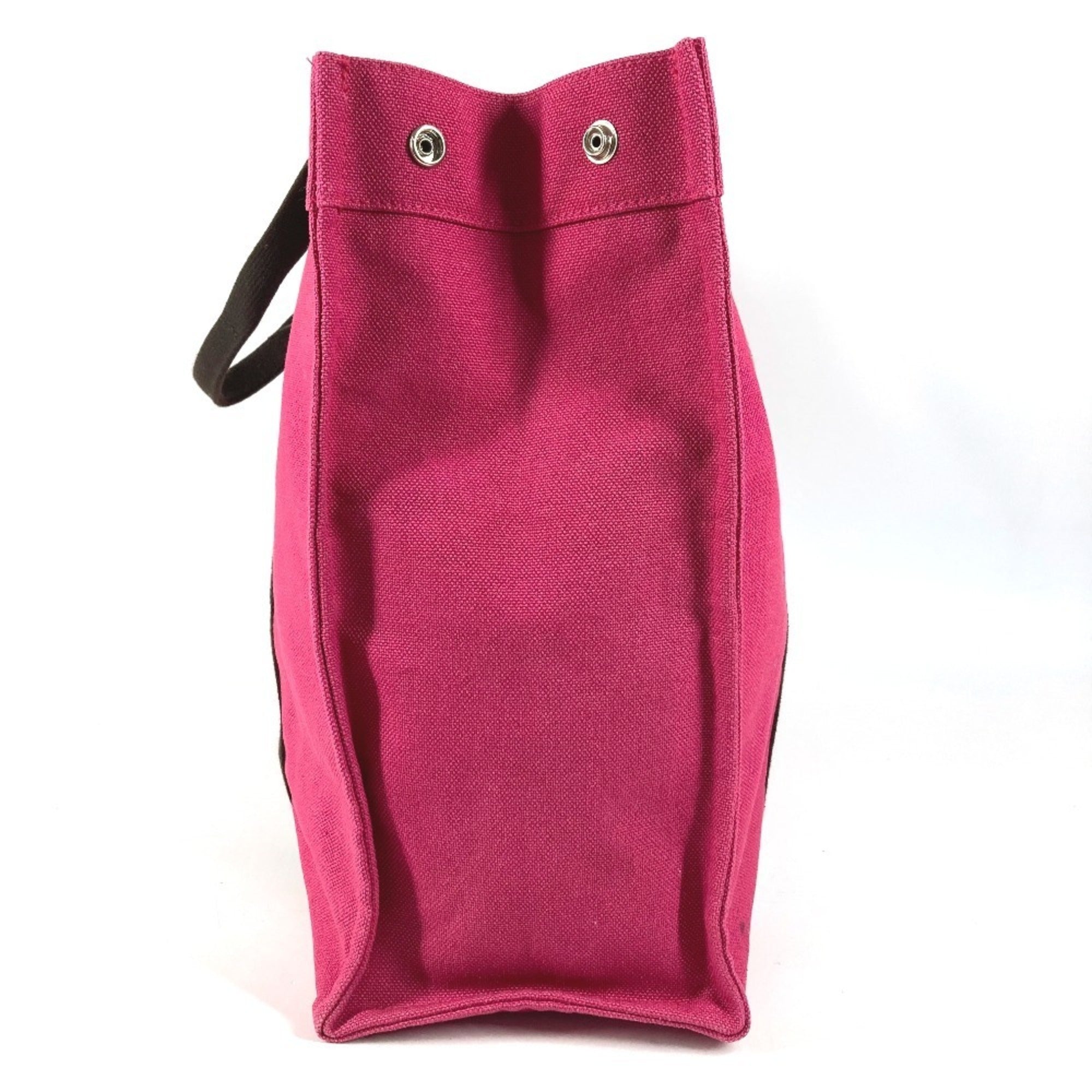 Hermes Black Pink Canvas Shoulder Bag Tote Bag (Pre-Owned)