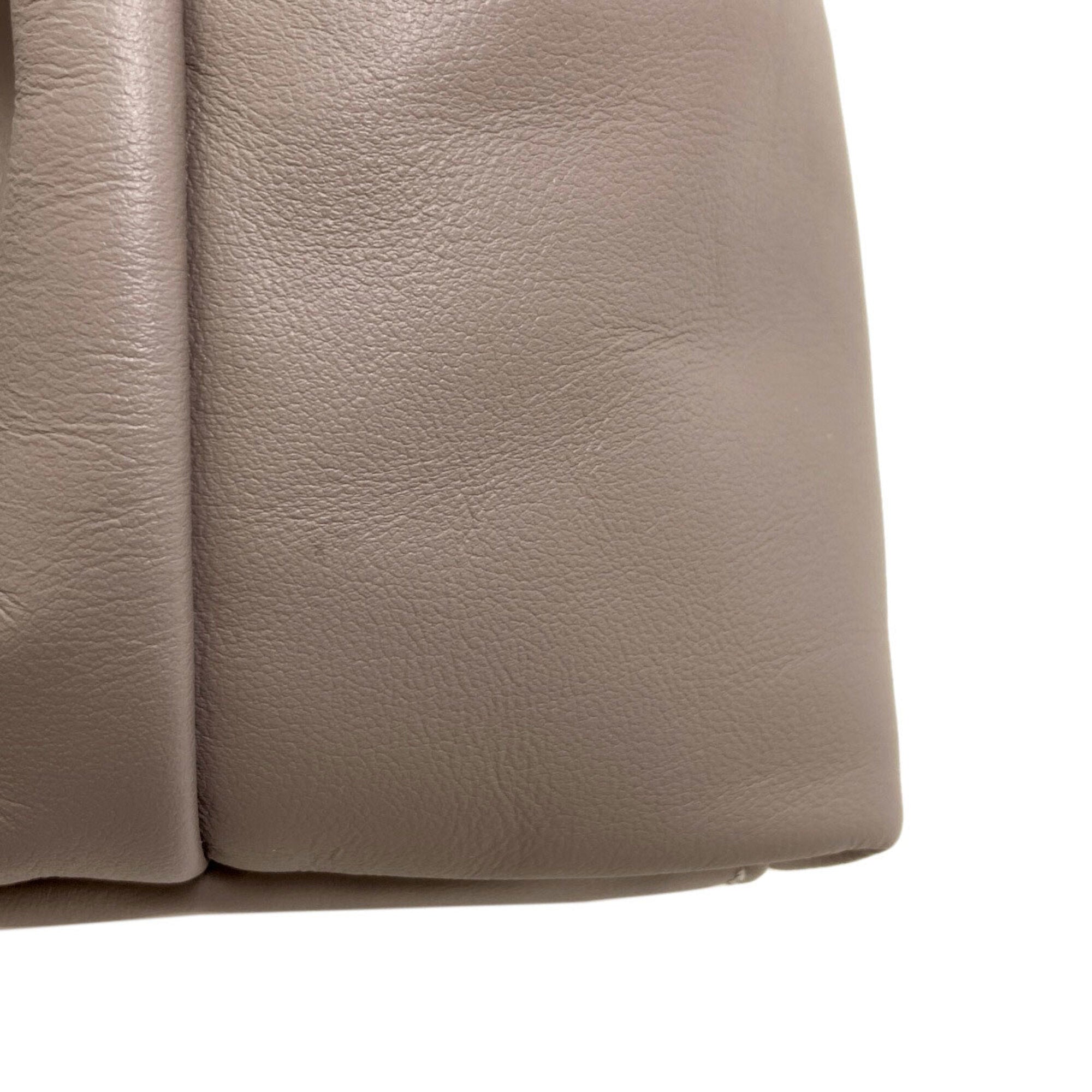 Longchamp Gray Leather Handbag (Pre-Owned)