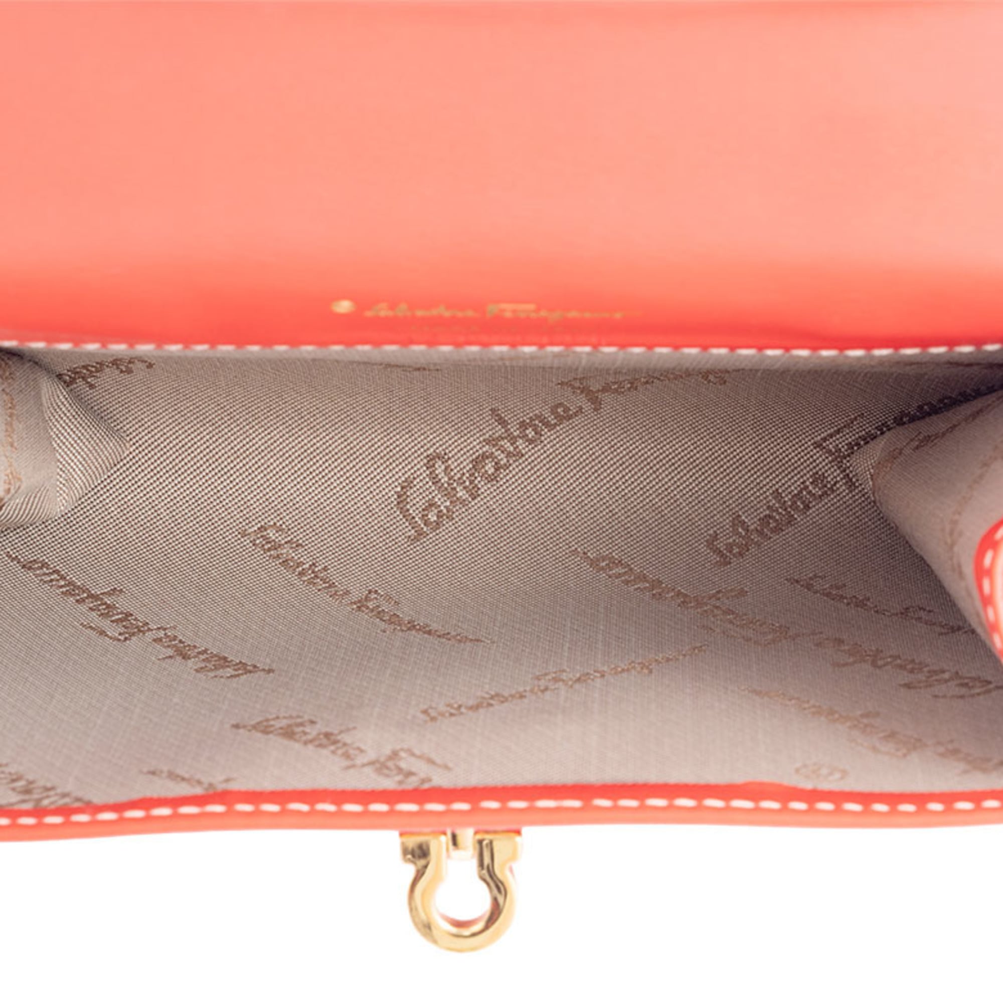 Salvatore Ferragamo Red Color Leather Fanny Pack Sling Bag (Pre-Owned)