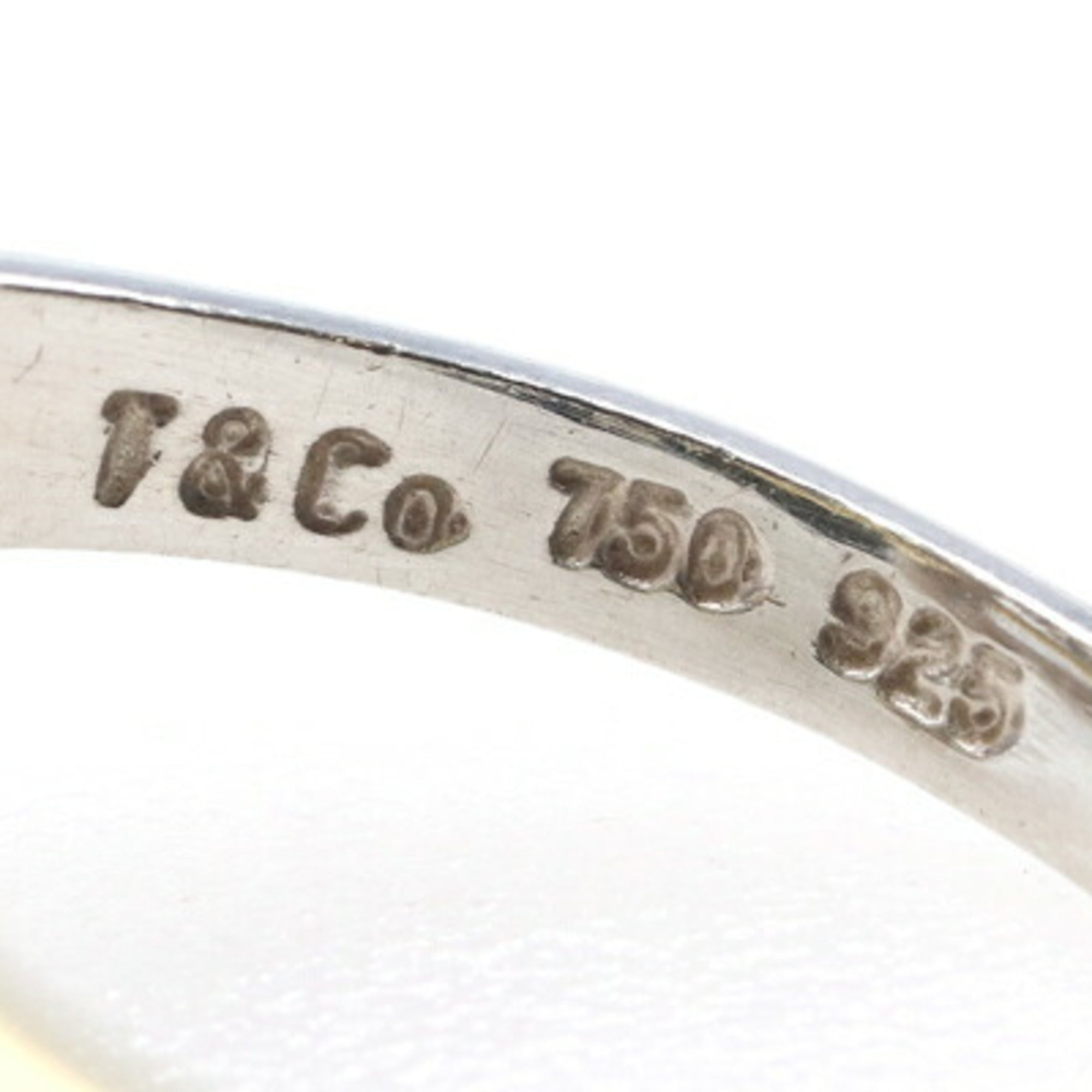 Tiffany Yellow Gold (18K) Sterling Silver 925 Band Ring (Pre-Owned)